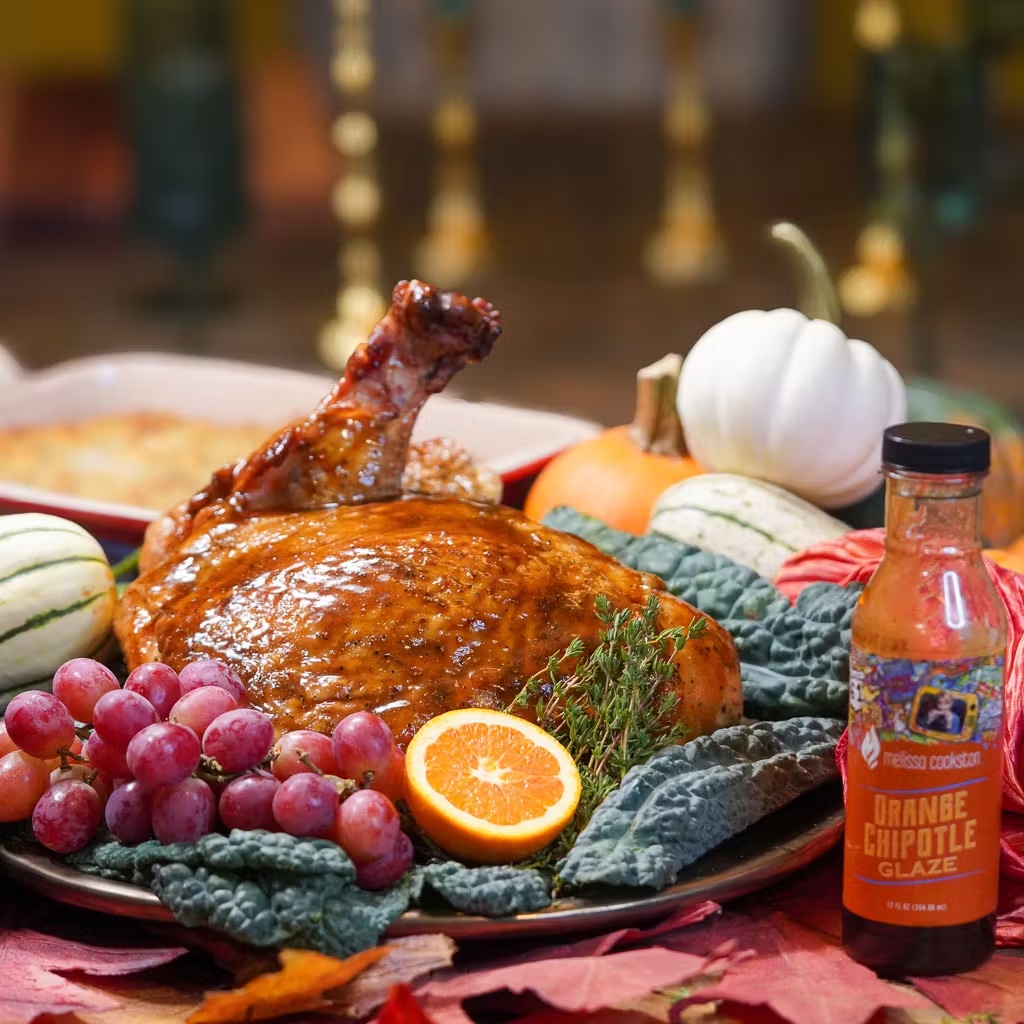 Smoked Orange Chipotle Glazed Turkey Breast for 10-12