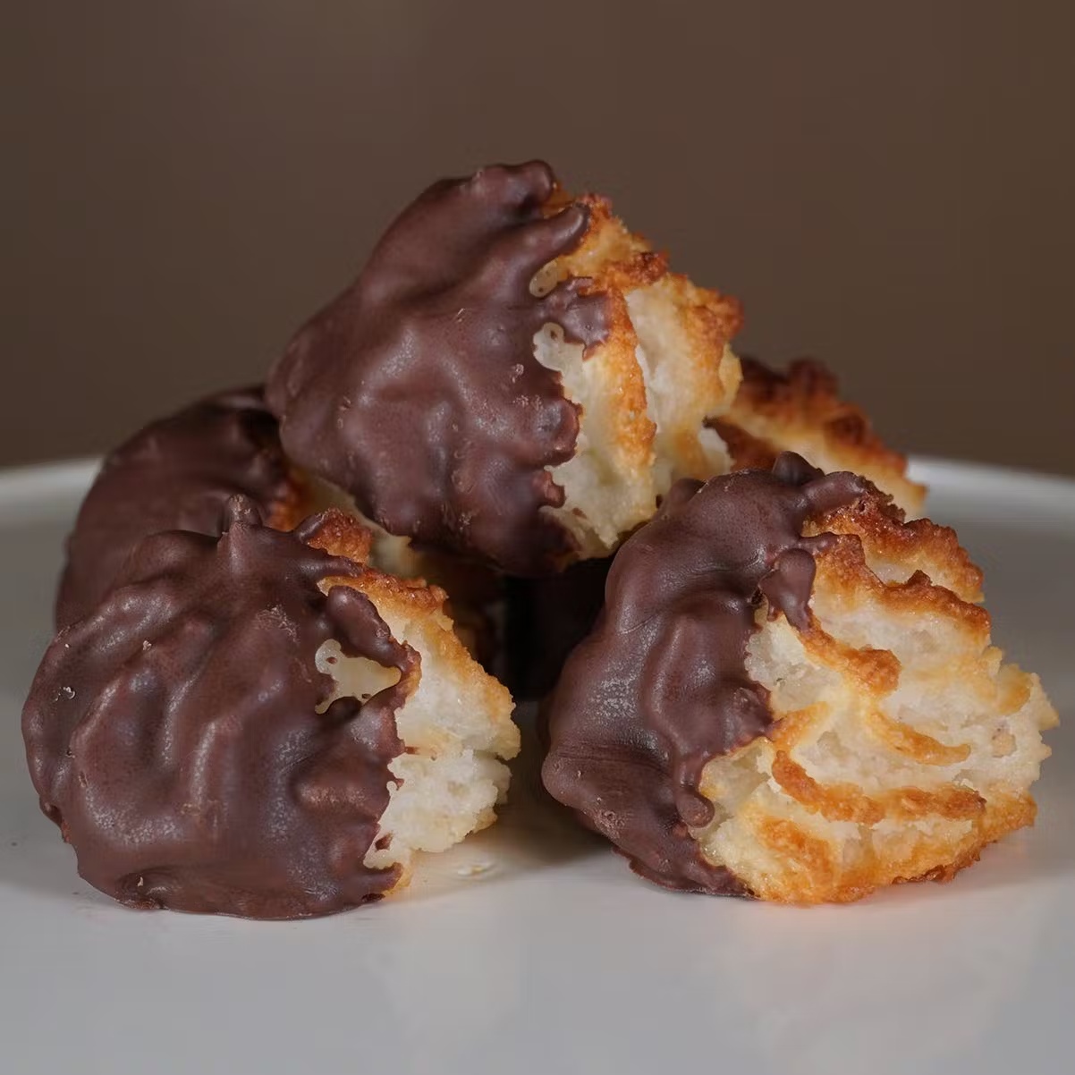 Chocolate Dipped Macaroons - 8 Pack