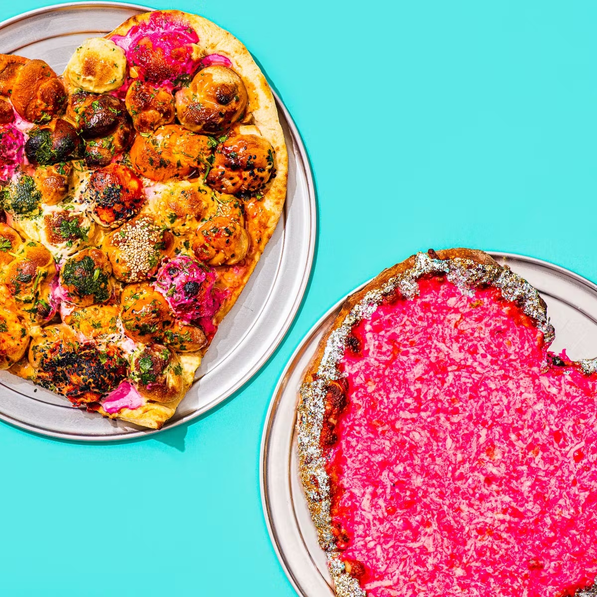 Valentine's Day Pizza + Pink Mozzarella Sticks + Garlic Knots