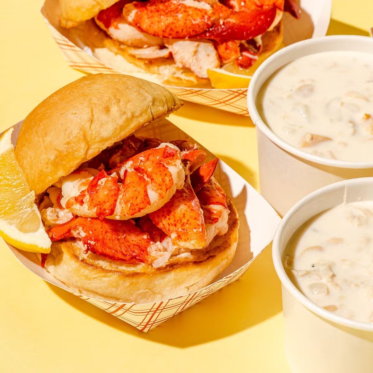 Maine Lobster Roll Kit - 4 Pack + Clam Chowder