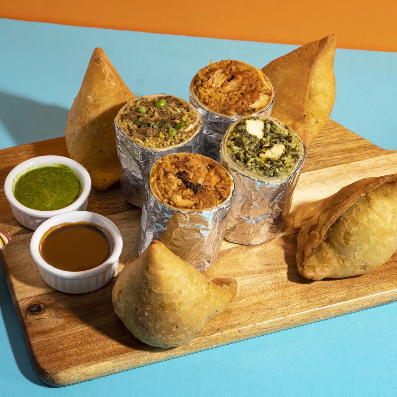 Indian Burritos + Samosas