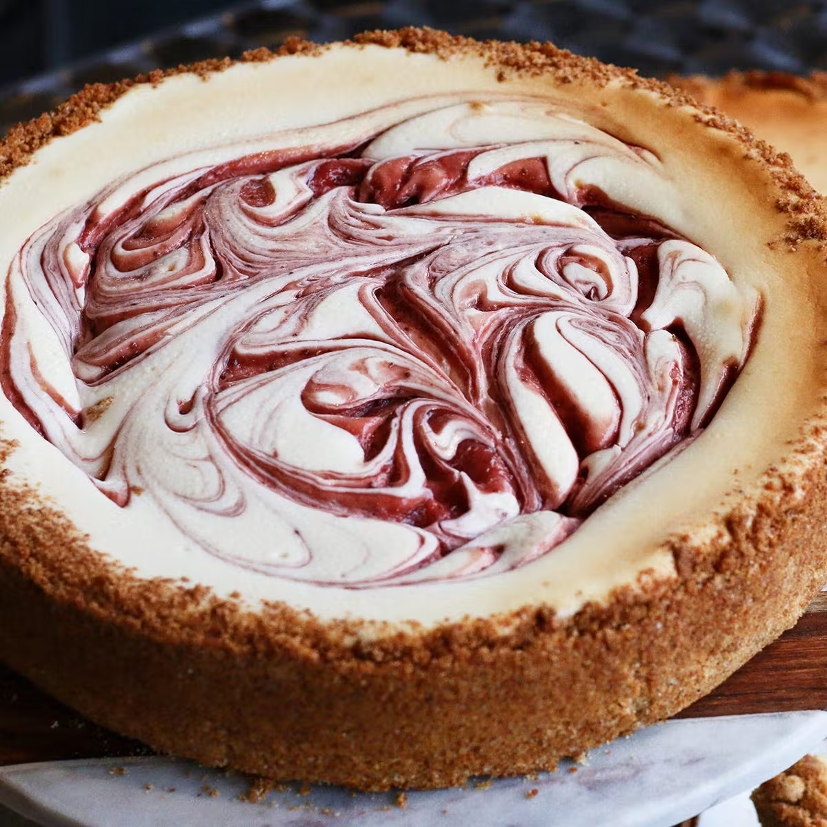 Strawberry Swirl Cheesecake