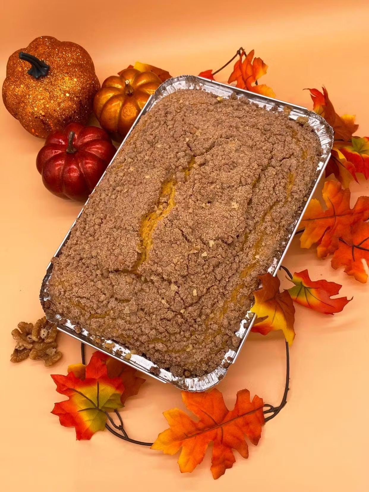 World Famous Pumpkin Walnut Coffeecake
