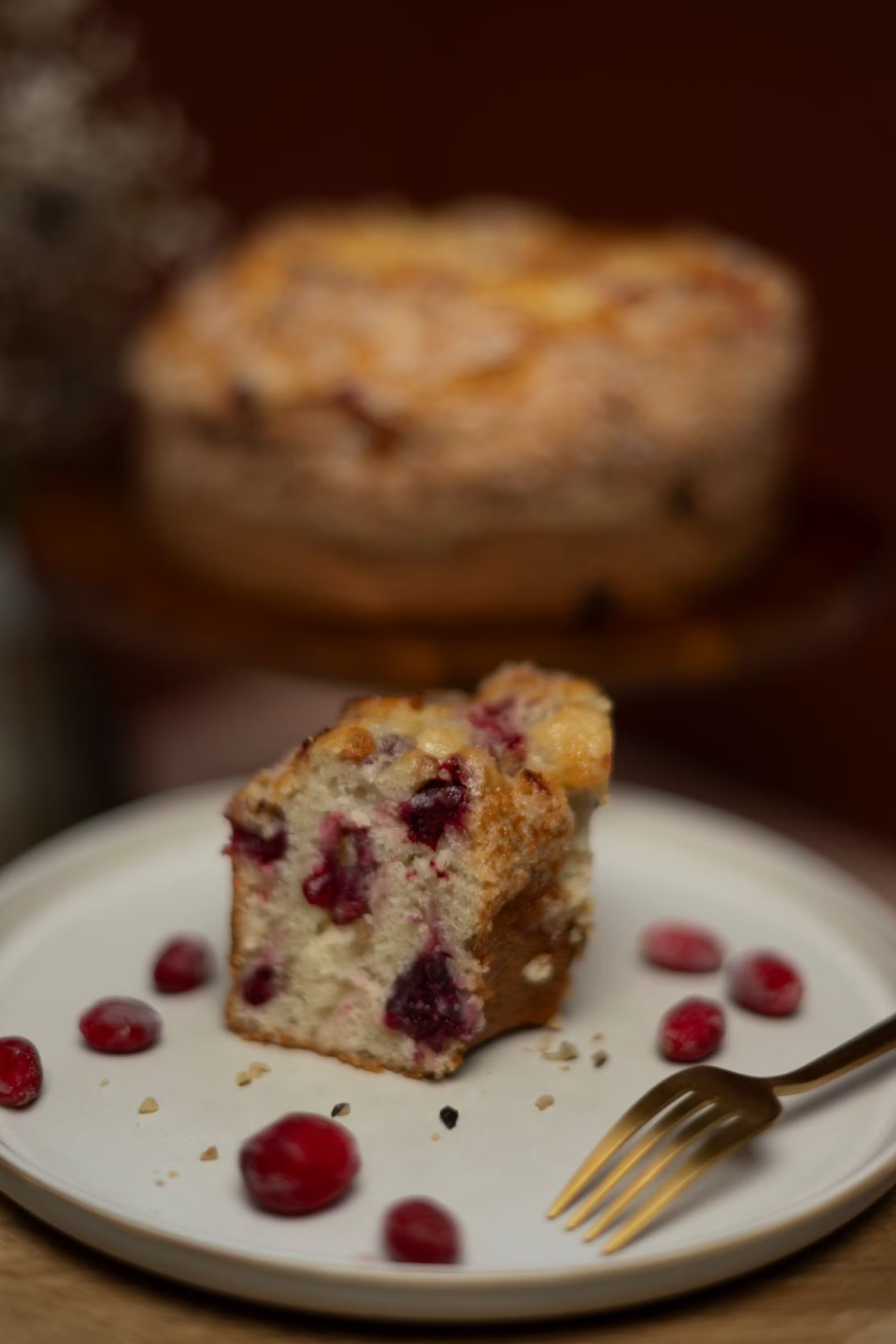 Holiday Cranberry Nut Ring Cake