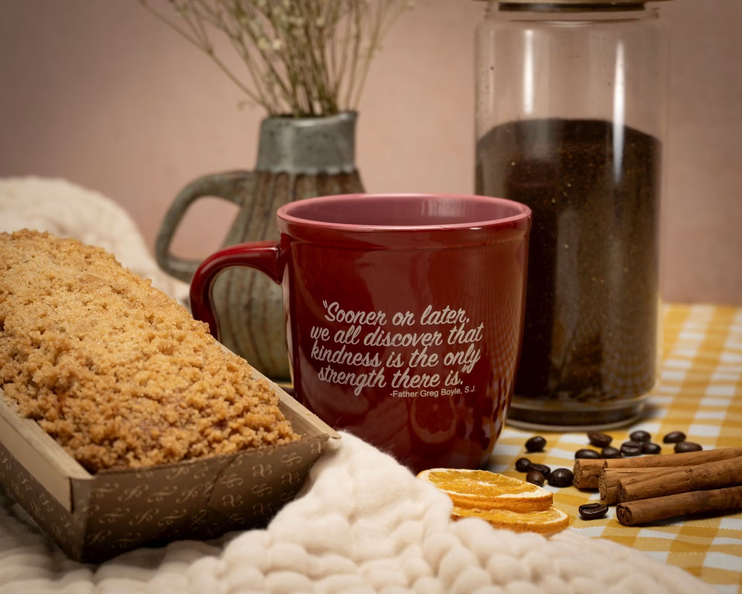 "Strength" Coffee Cake + Coffee + Mug