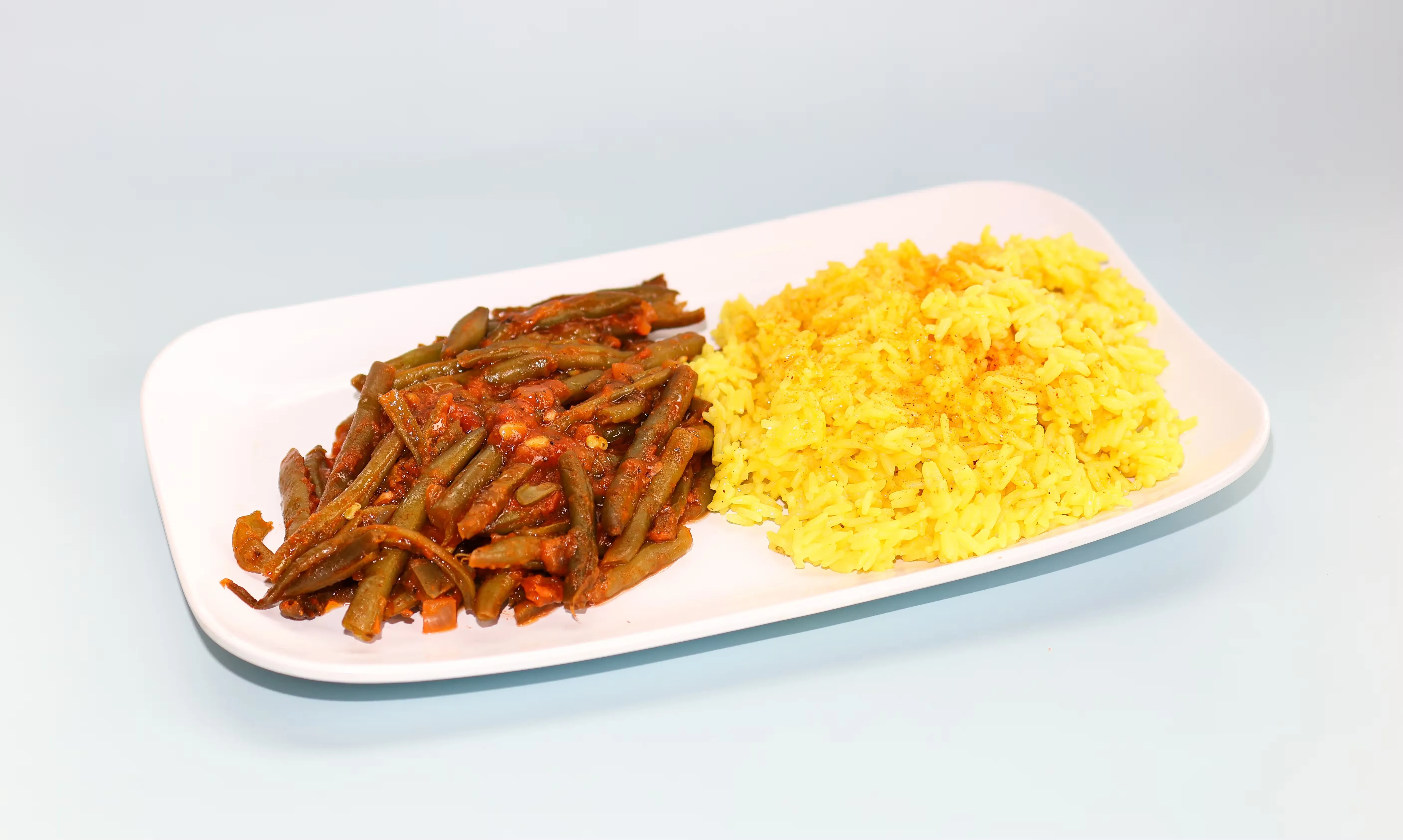 Classic Greek Sides: Rice + Fasolakia