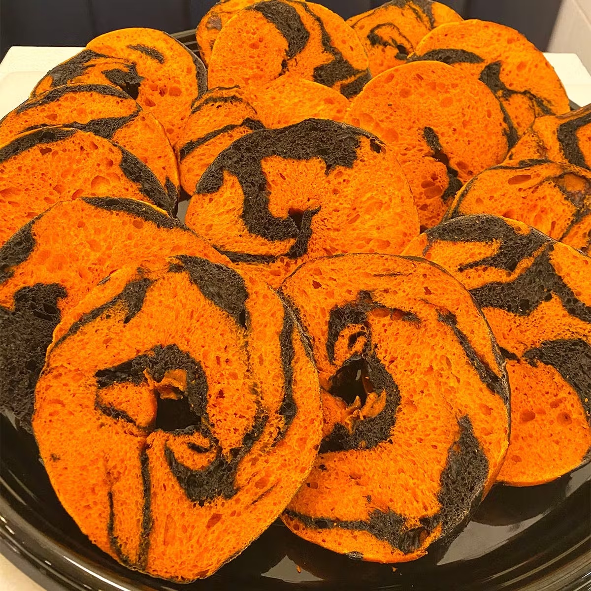Dozen Halloween Rainbow Bagels