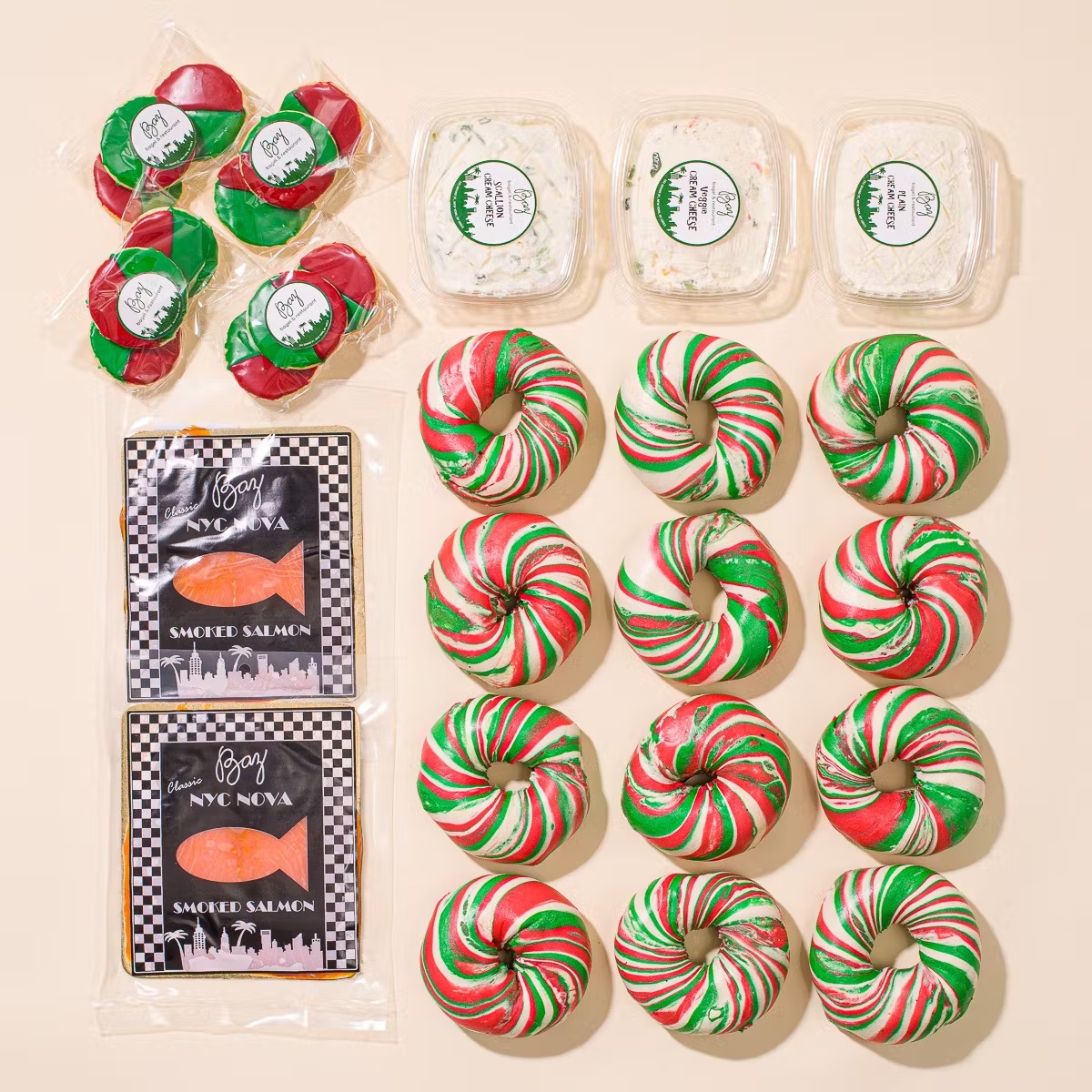 Classic Christmas Bagel Brunch for 12