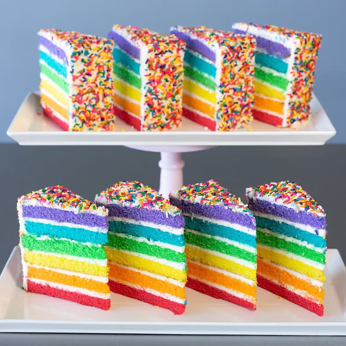 Rainbow Cake Pre-Sliced - 8 Slices