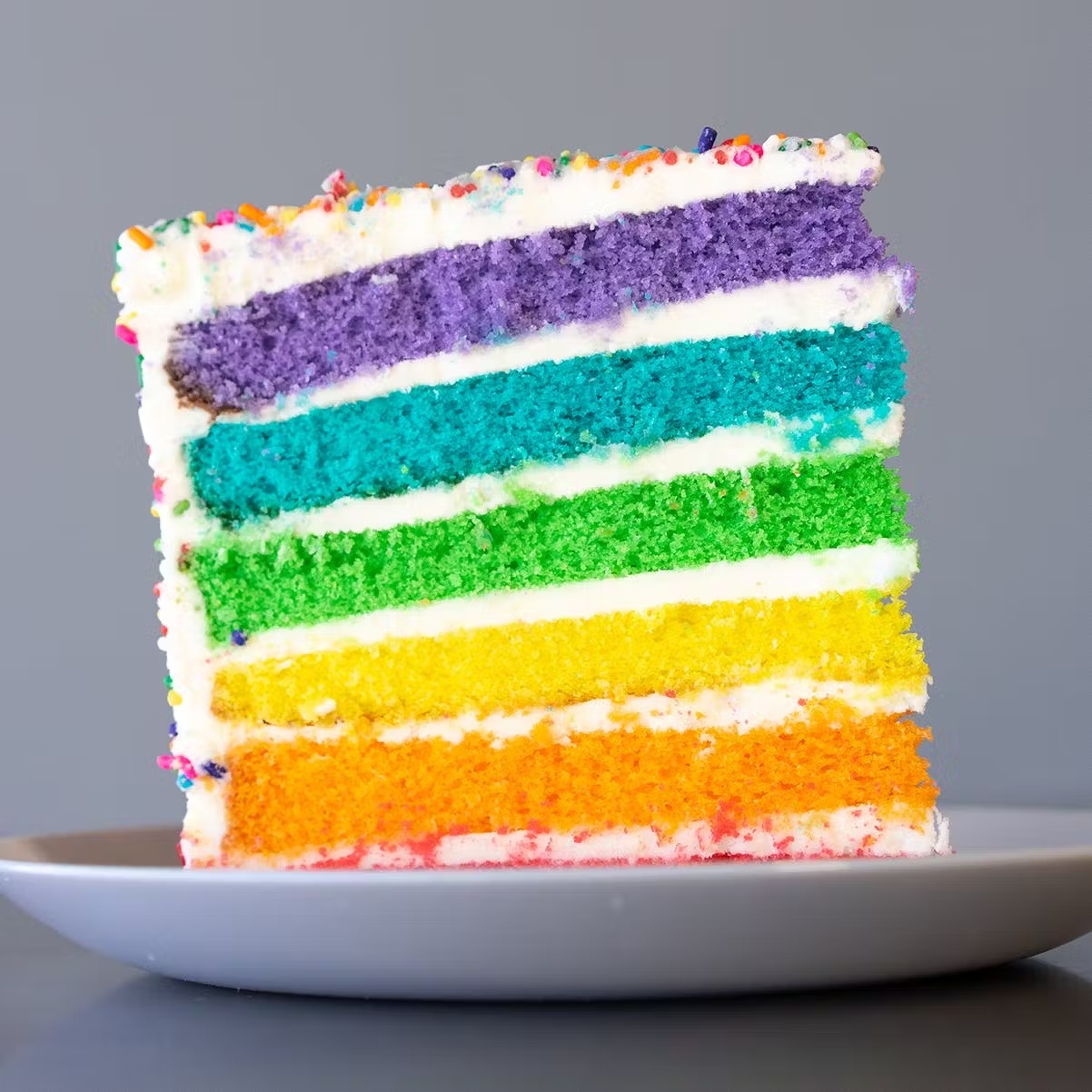 Rainbow Cake Pre-Sliced - 8 Slices