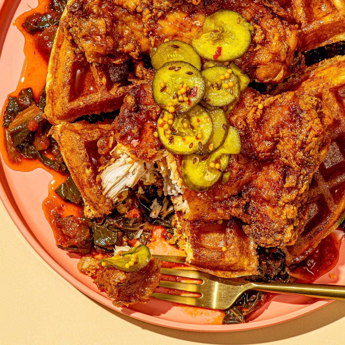 Marcusâ Hot Honey Chicken & Cornbread Waffles Kit for 4