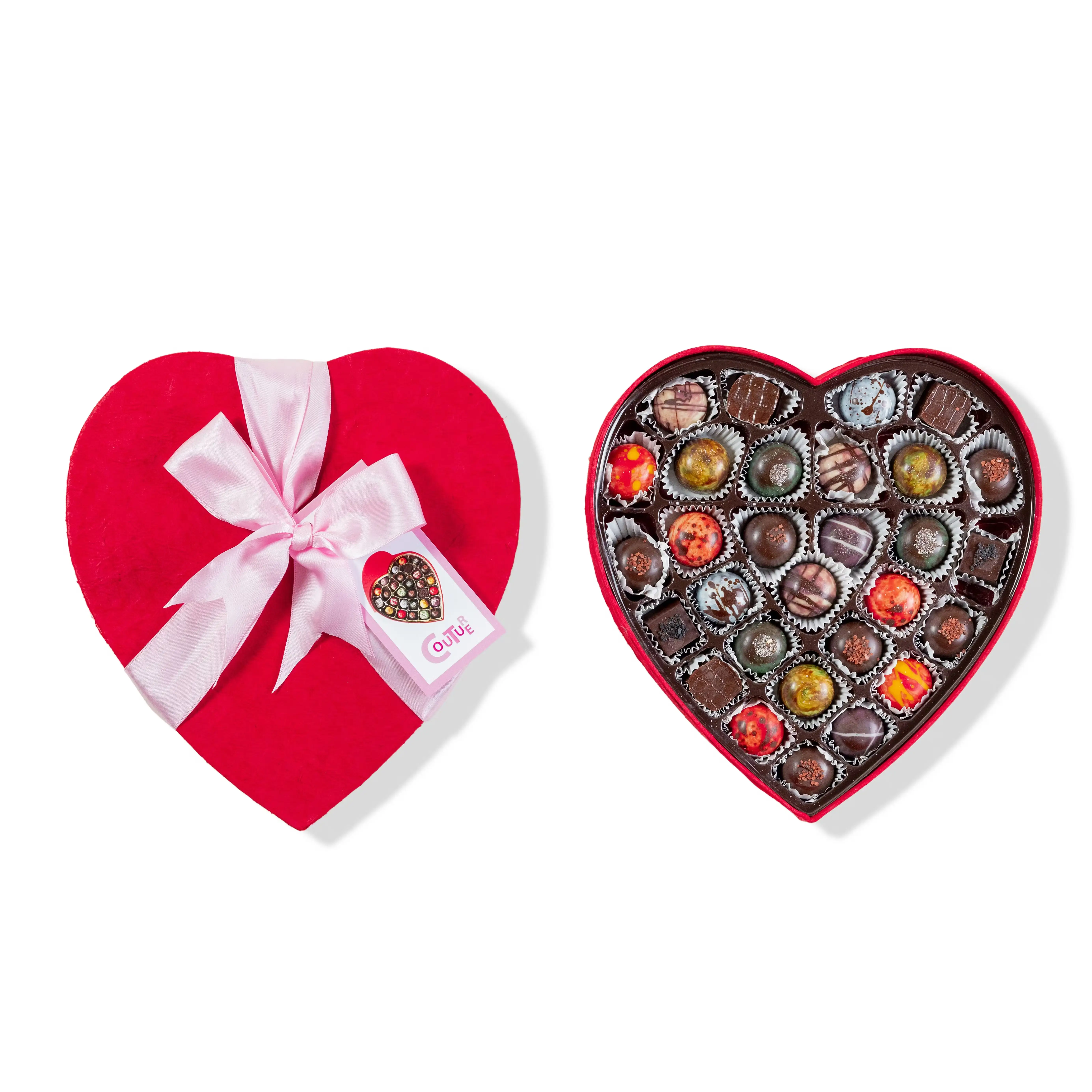Heart Box Truffle + Bon Bon Assortment - 29 Piece