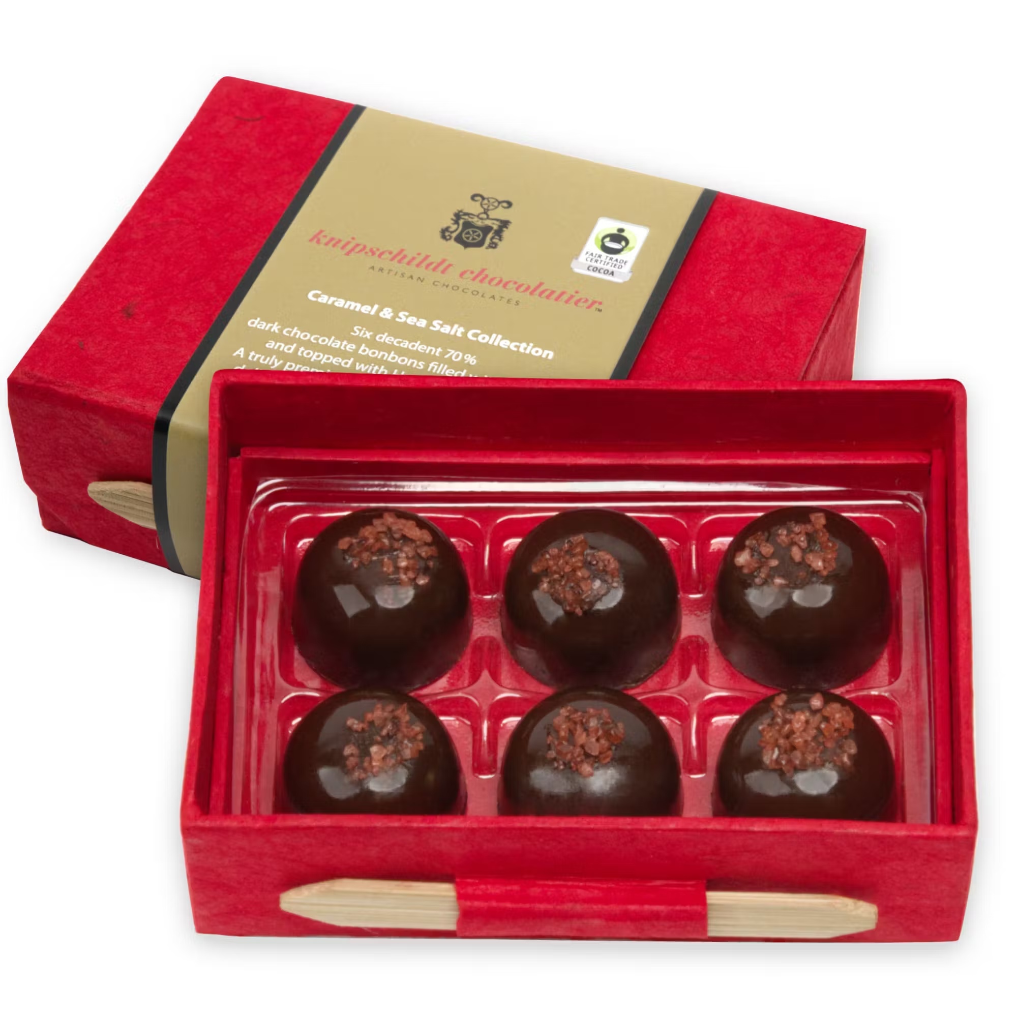 Caramel Sea Salt Collection Chocolate Gift Box - 6 Piece