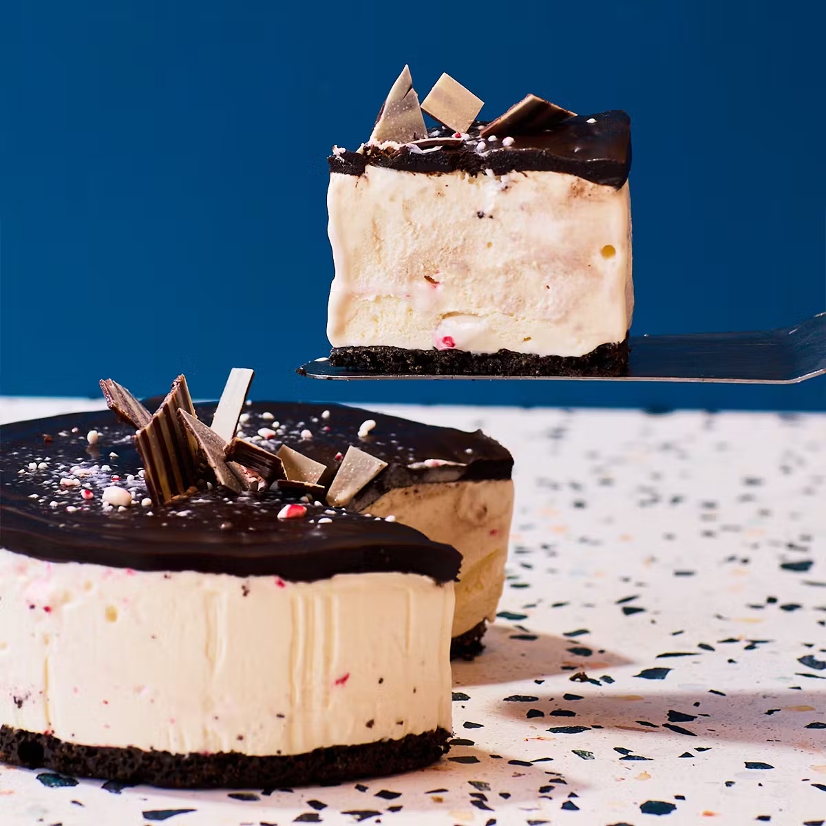 Peppermint Bark Ice Cream Cake