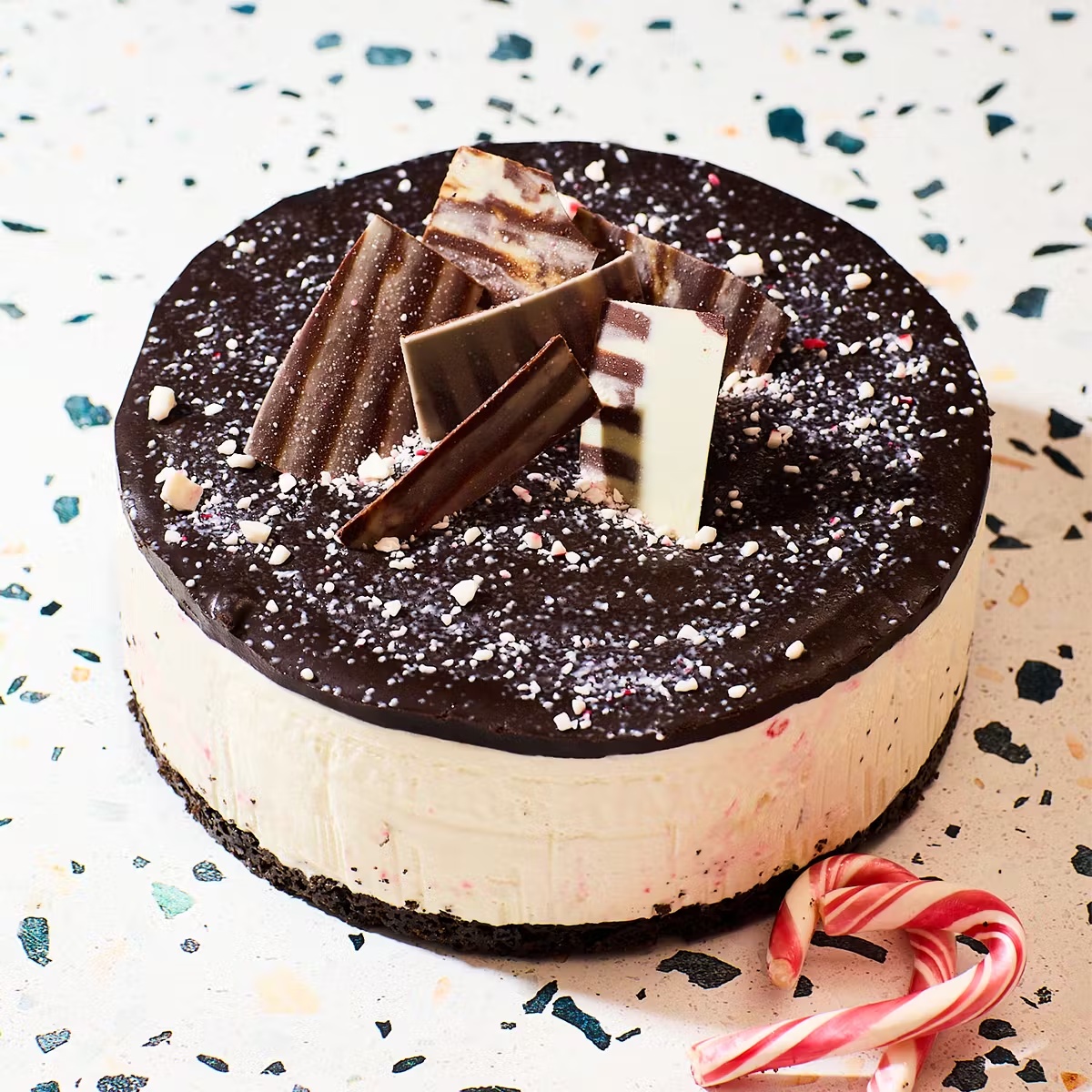 Peppermint Bark Ice Cream Cake