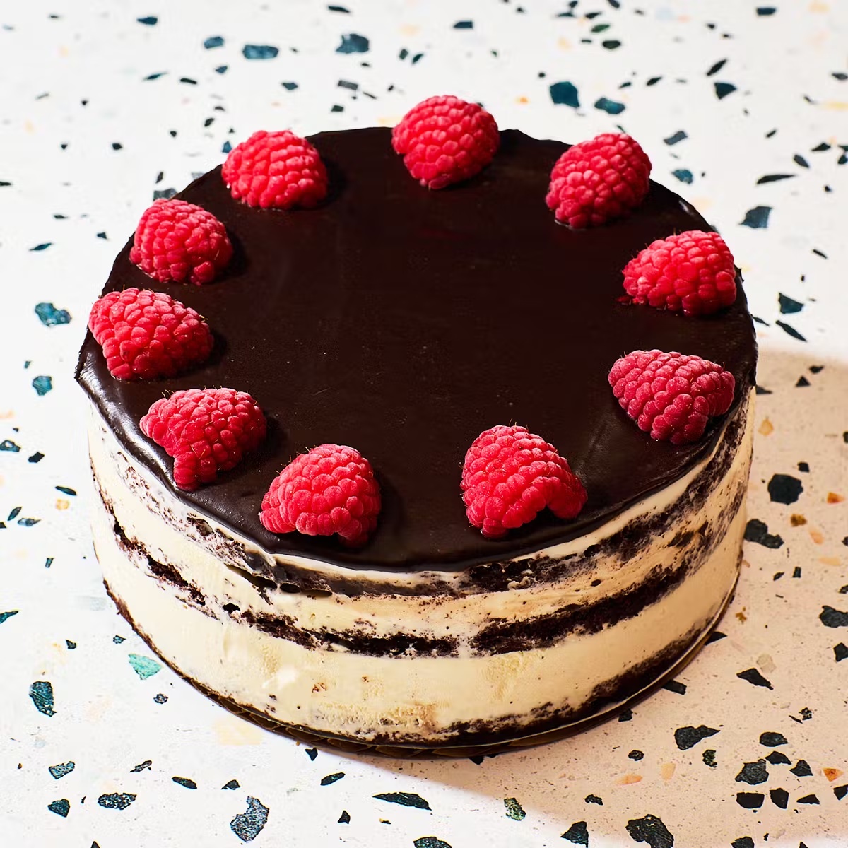 Chocolate & Vanilla Ice Cream Cake