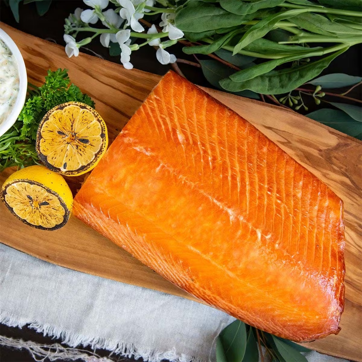 Smoked Salmon with Herb Lemon Aioli - 2 lbs.