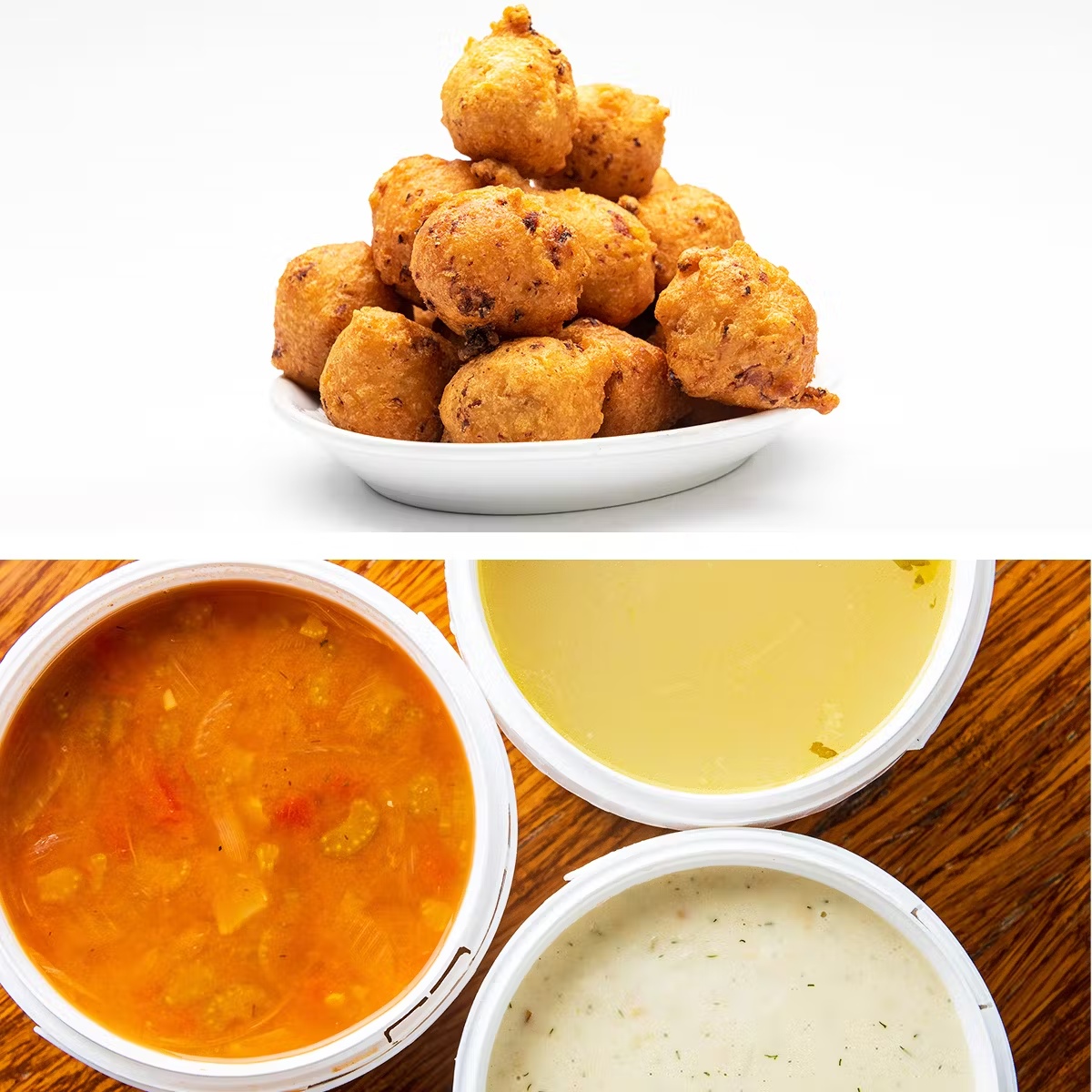 Soup + Clam Cake Combo for 10-12