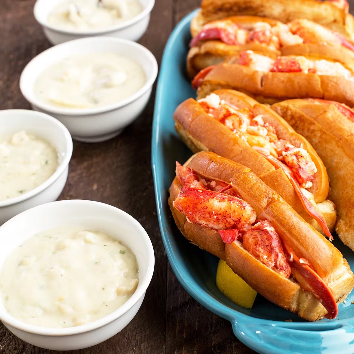 Maine Lobster Roll Kit & Clam Chowder - 4 Pack