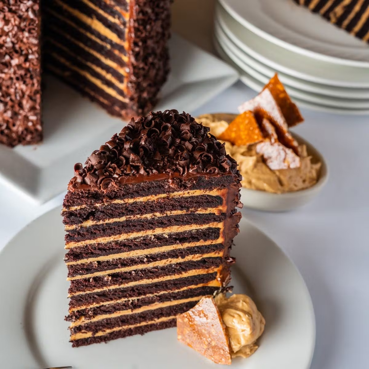 20 Layer Chocolate Peanut Butter Cake