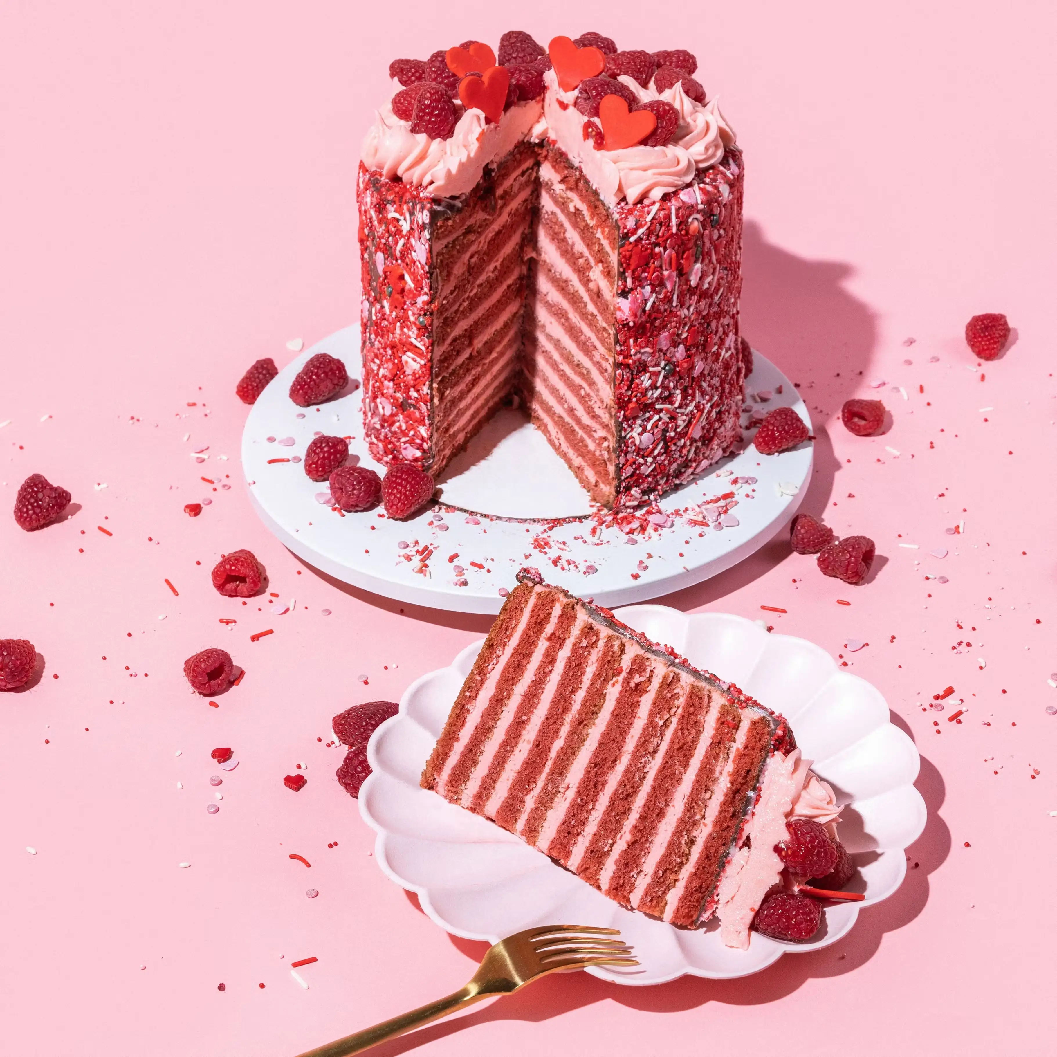 20 Layer Valentine's Day Red Velvet Cake