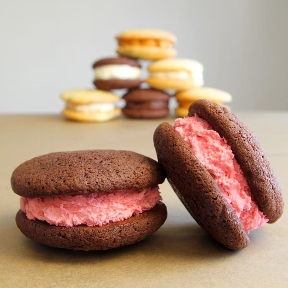 Dark Strawberry Whoopies Dozen