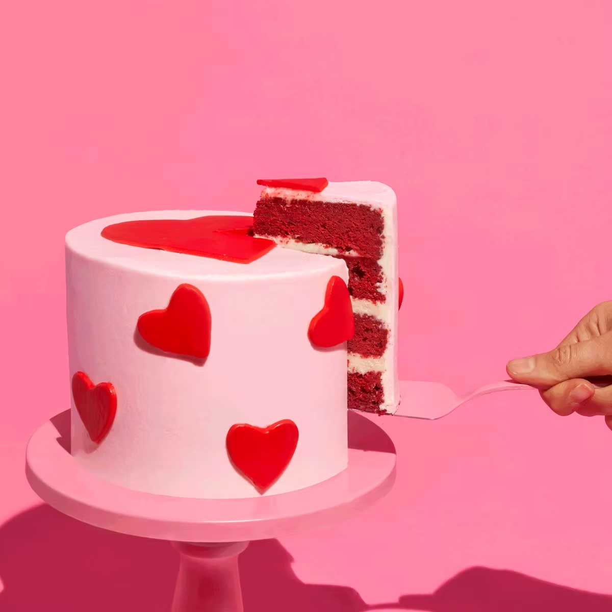 Red Velvet Heart Cake