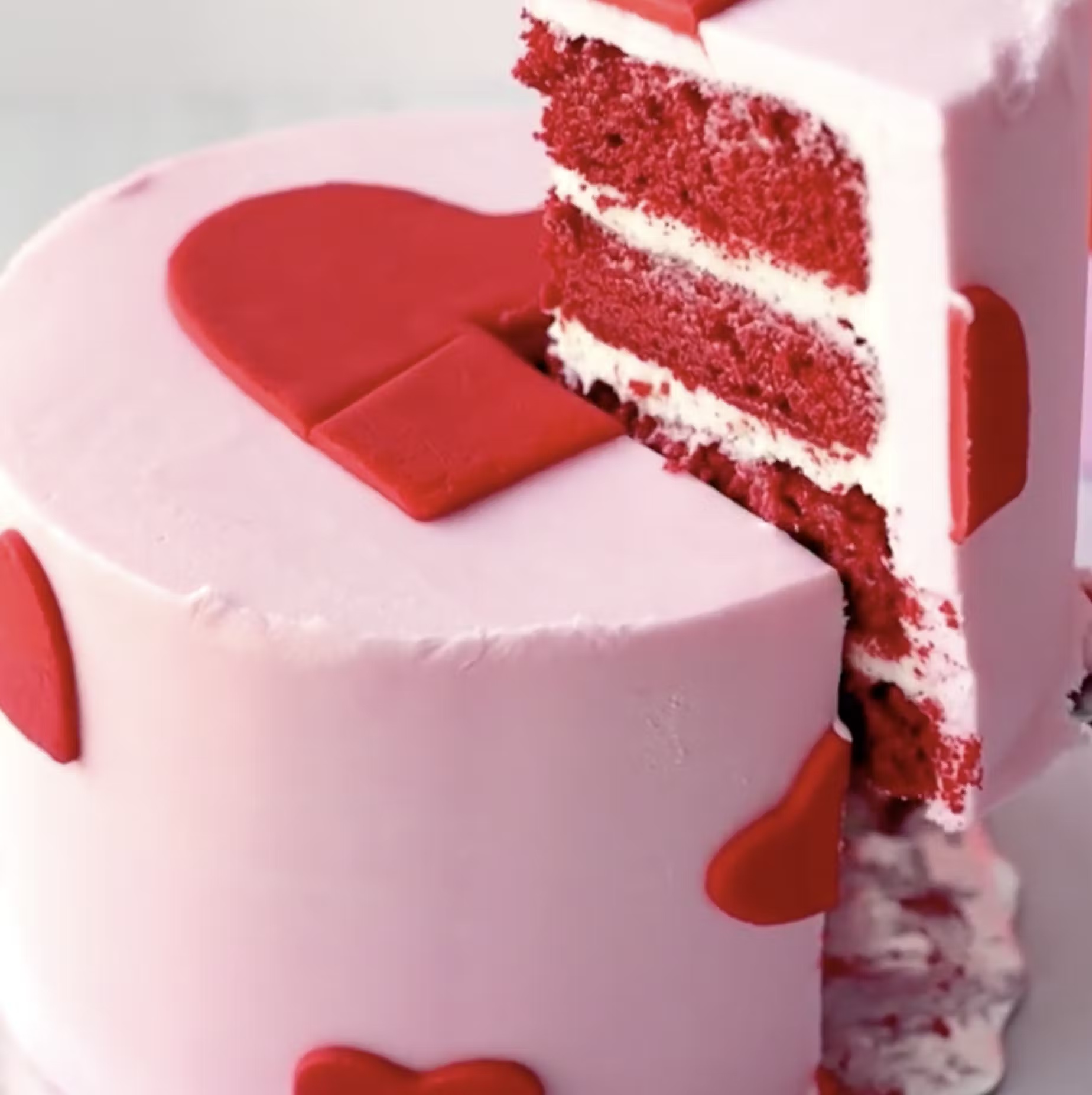 Red Velvet Heart Cake