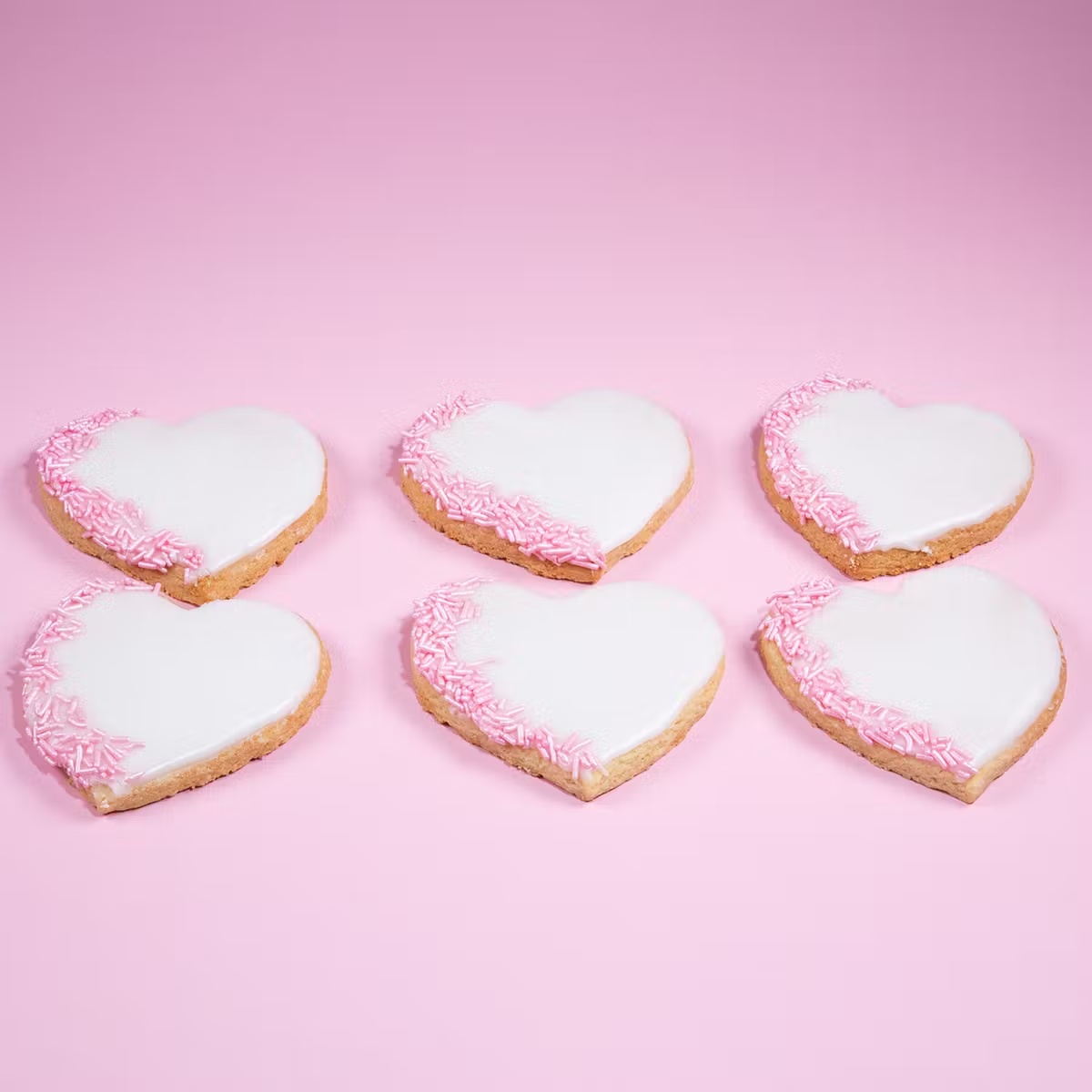Vegan + Gluten Free Iced Heart Sugar Cookies - 12 Pack