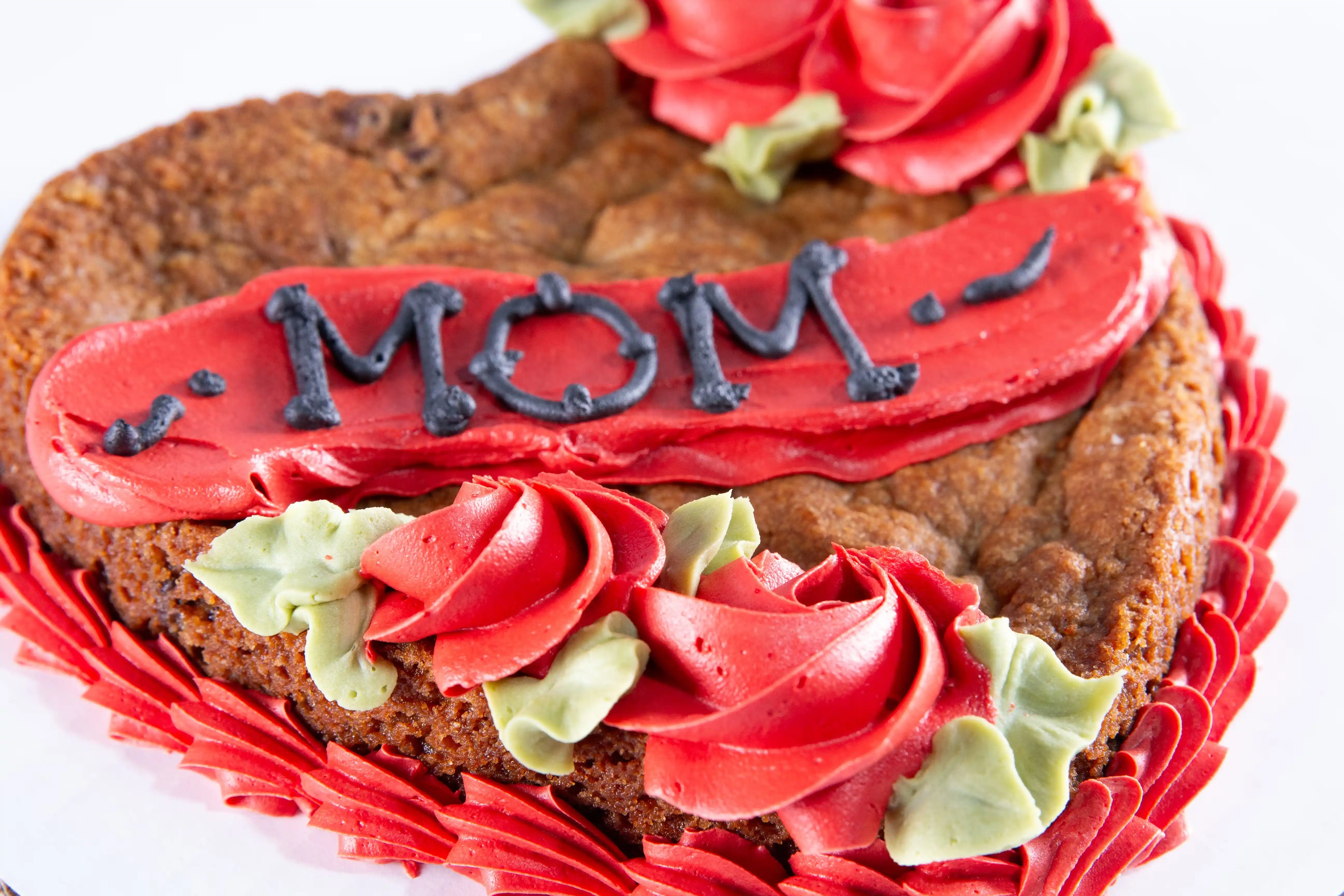 Vegan + Gluten Free Mother's Day Chocolate Chip Cookie Cake