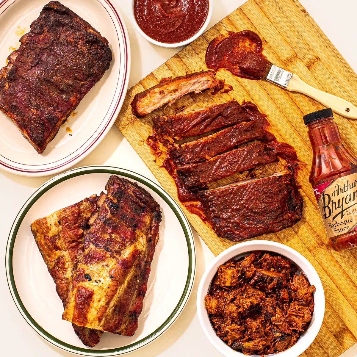 Ribs + Pulled Pork + BBQ Sauce Combo
