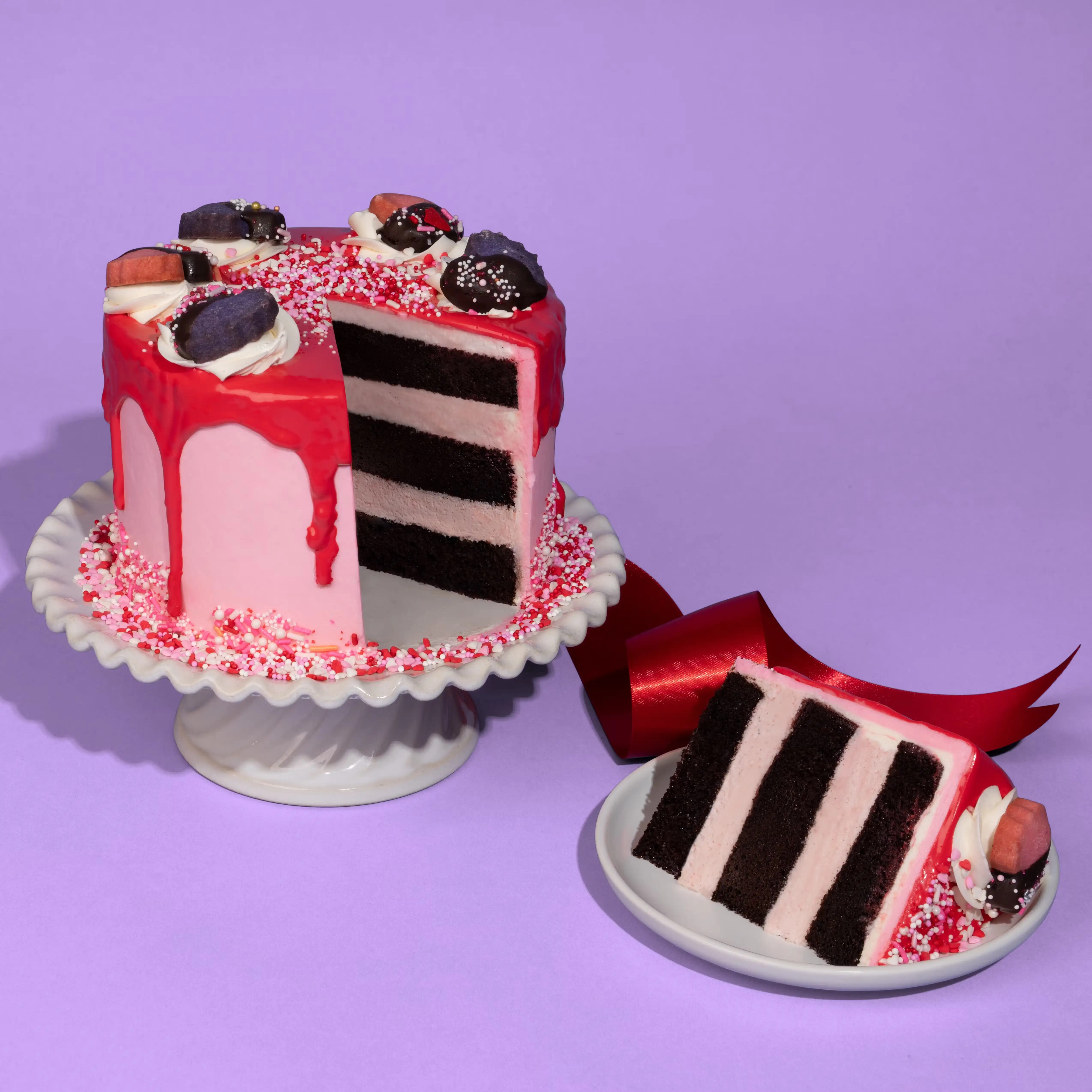 Valentine's Day Chocolate Strawberry Cake - 6"