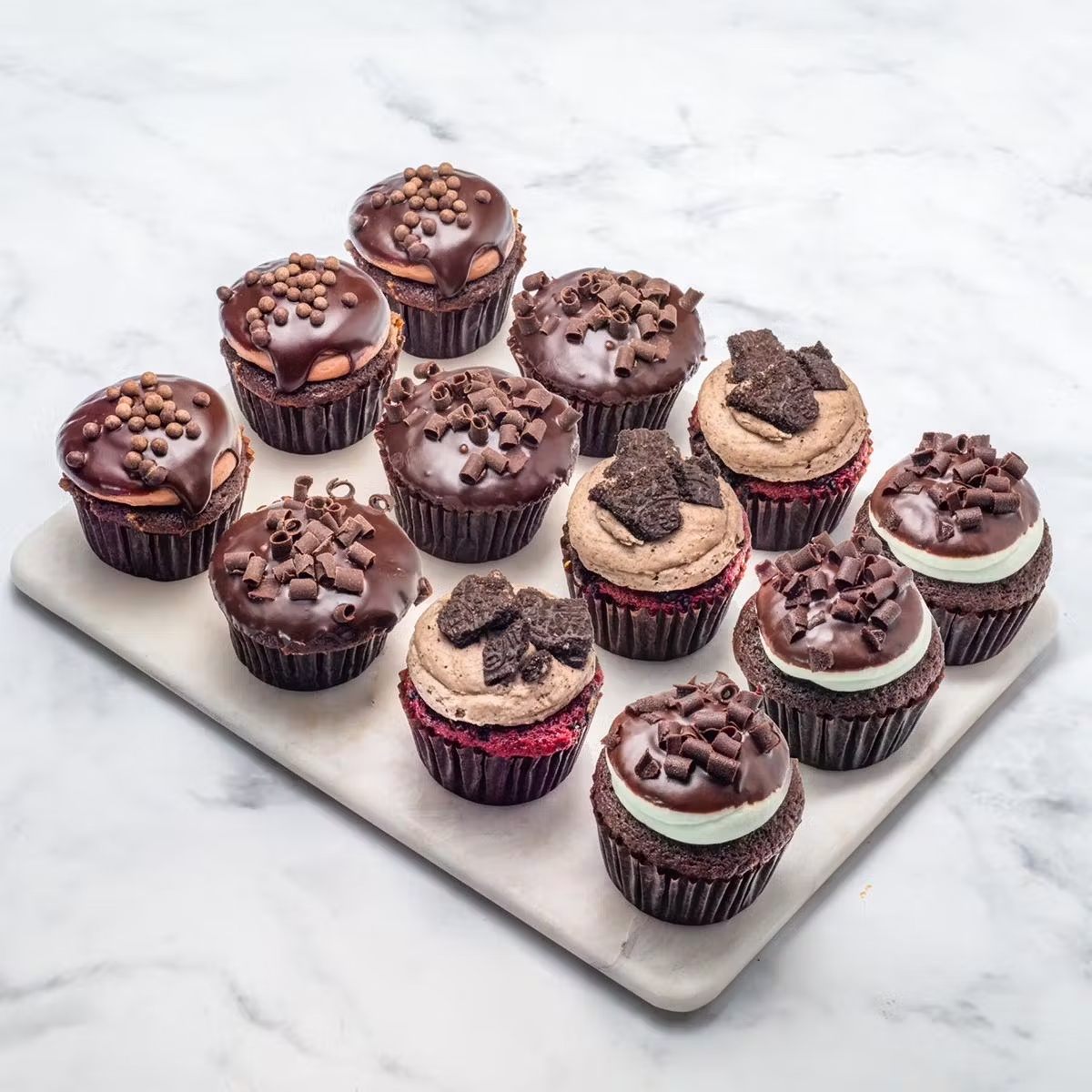 Chocolate Lovers Mini Cupcakes - 1 Dozen