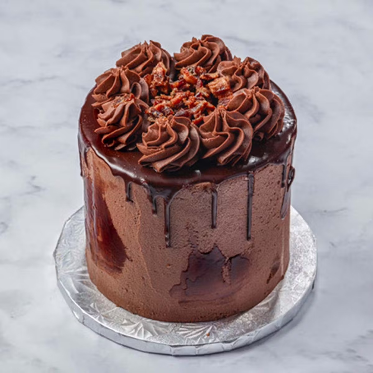 Kentucky Bourbon Candied Bacon Chocolate Cake