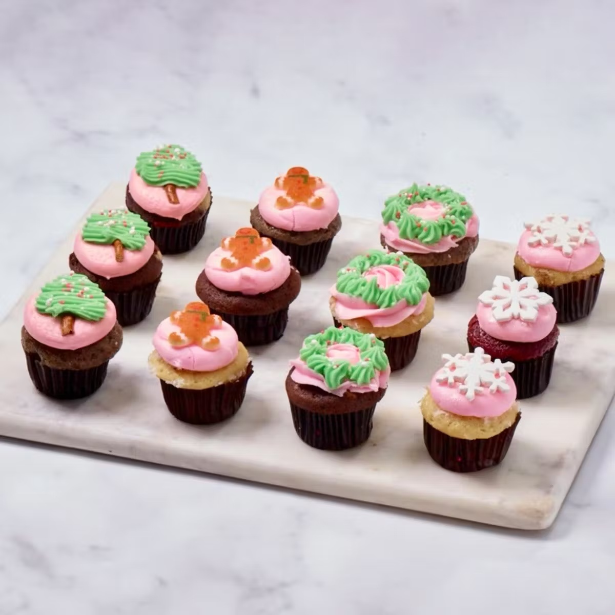 Christmas Mini Cupcakes - 1 Dozen
