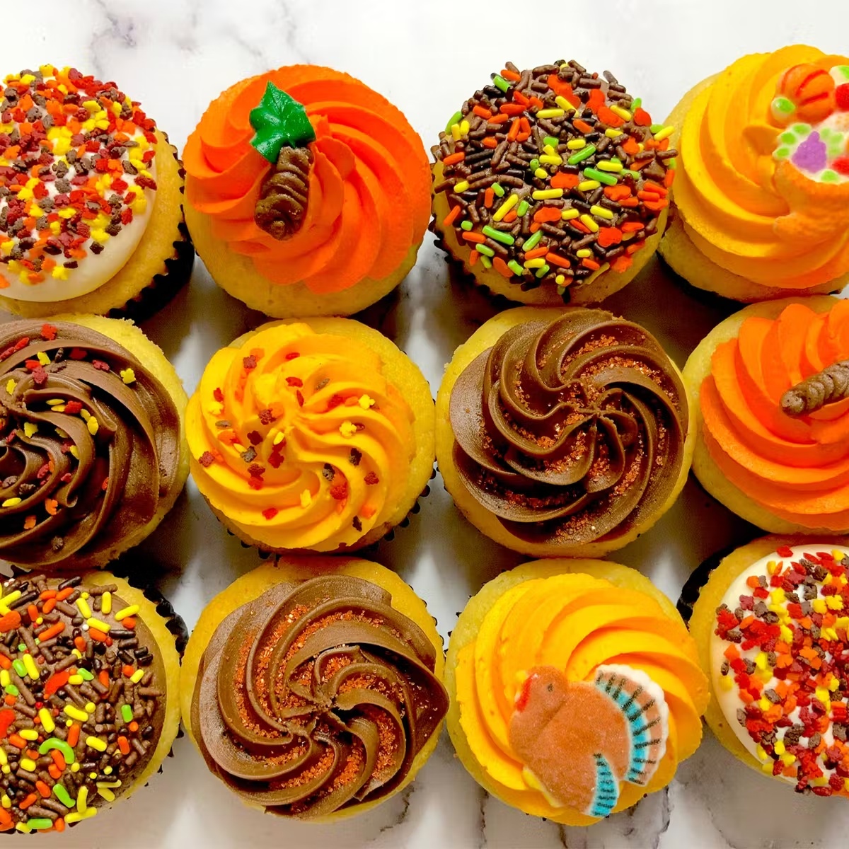 Thanksgiving Mini Cupcakes - 1 Dozen
