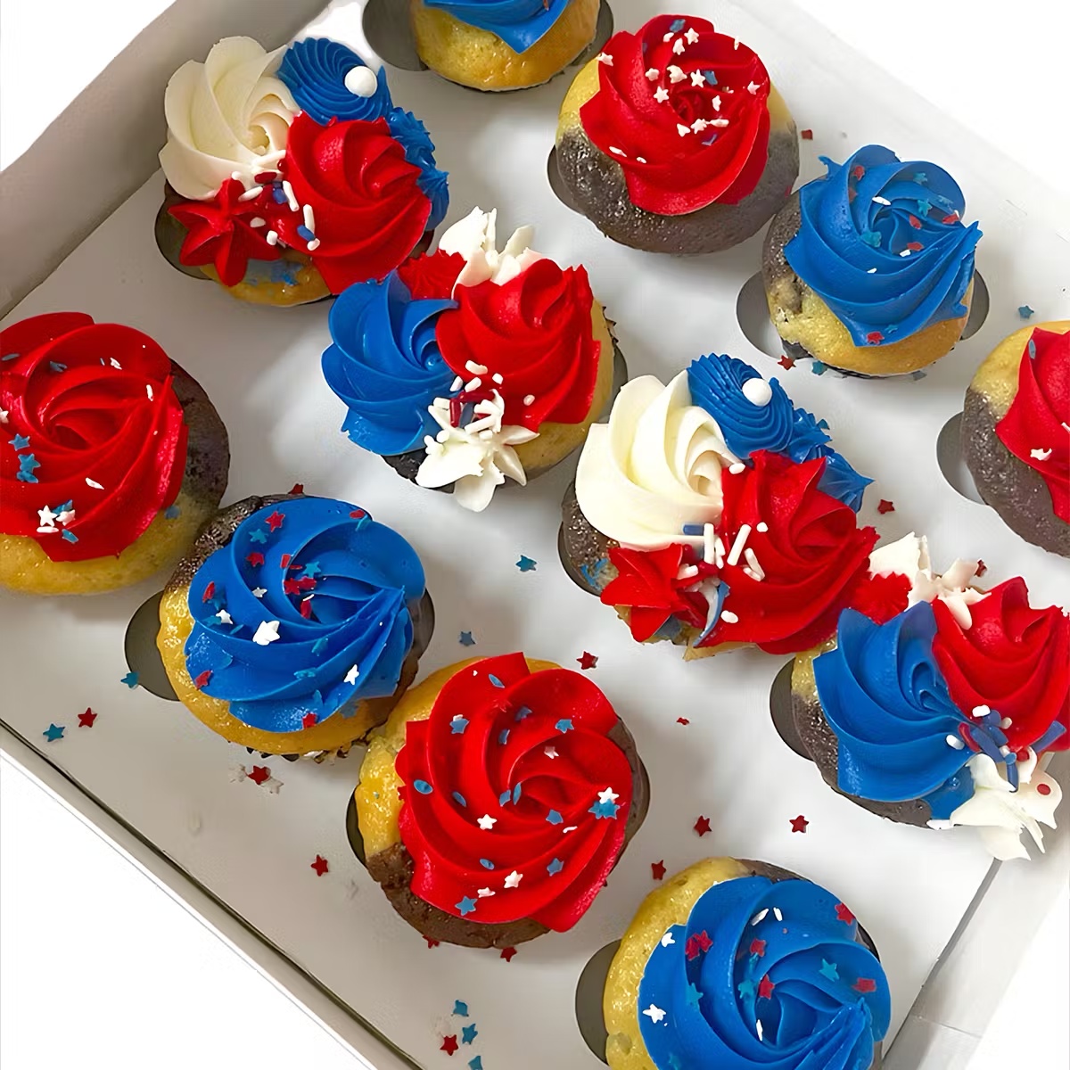 Memorial Day Mini Cupcakes - 1 Dozen