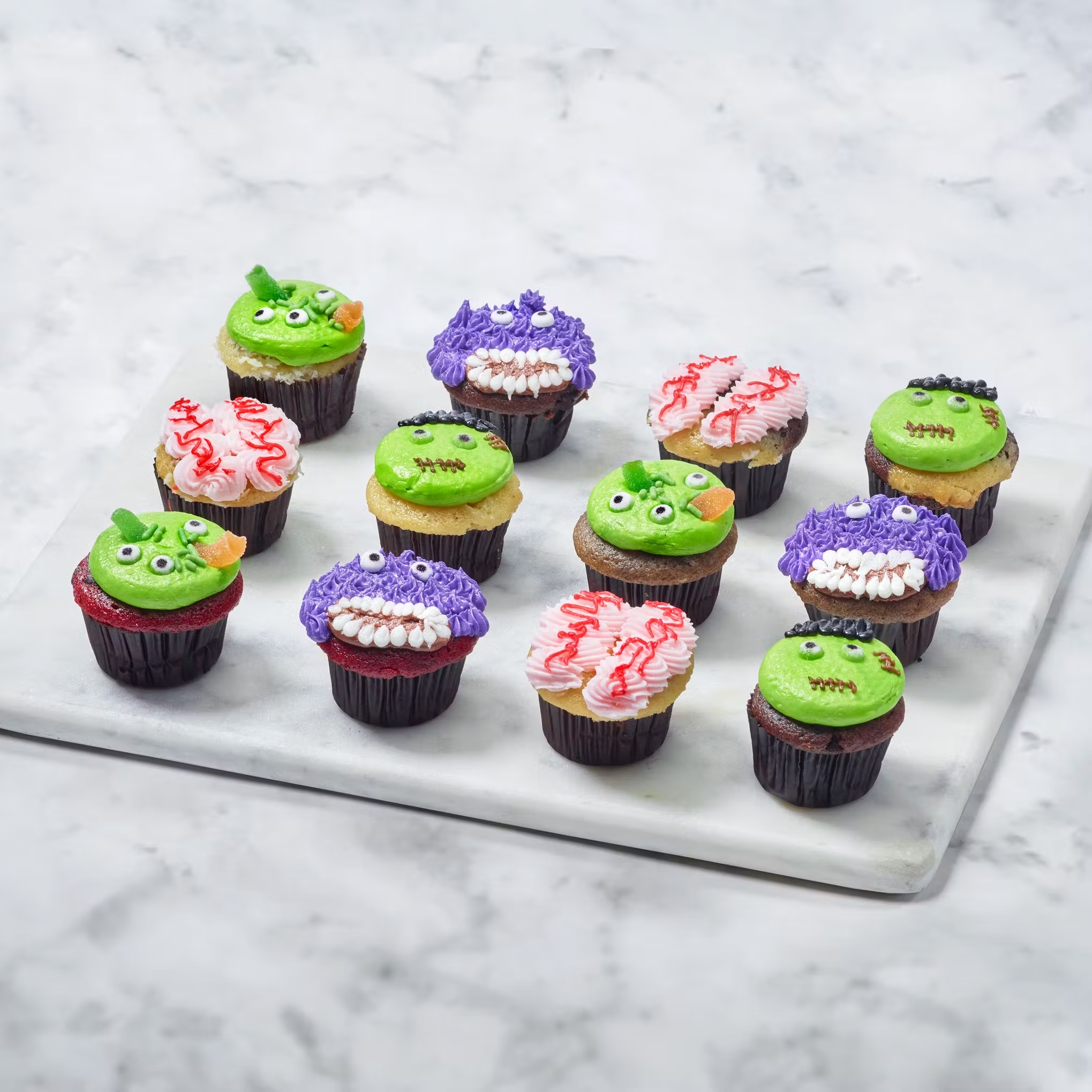 Monster Mash Halloween Mini Cupcakes - 1 Dozen