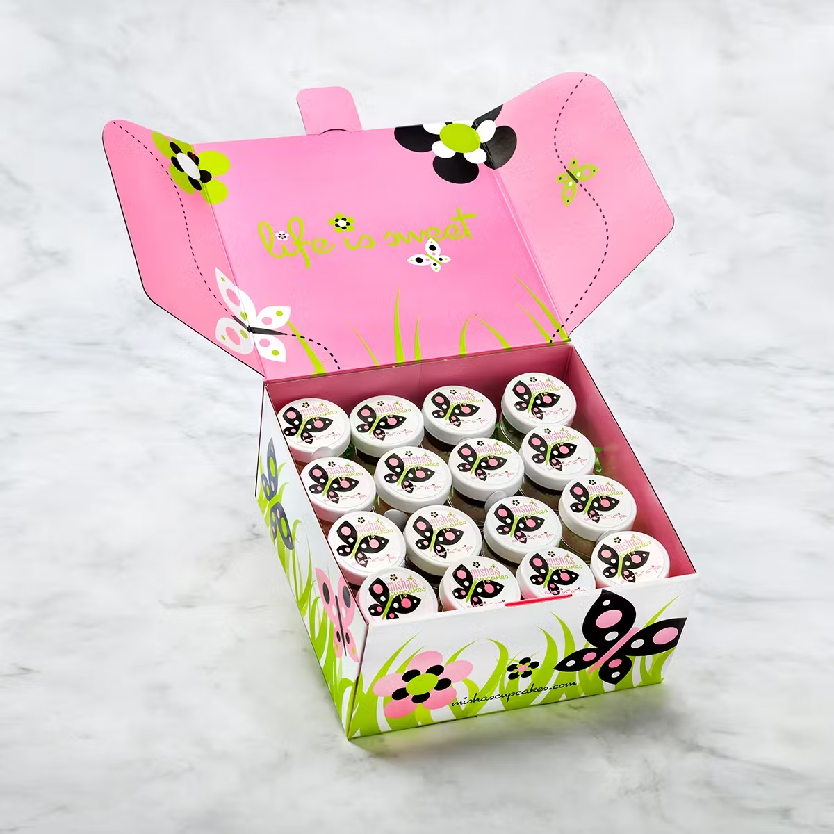 Assorted Mini Cake Jars - 16 Pack