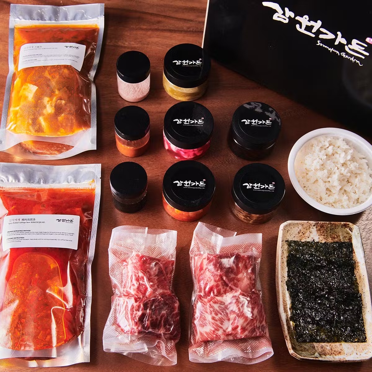 Korean BBQ Beef Galbi Kit For 6-8 (Marinated)