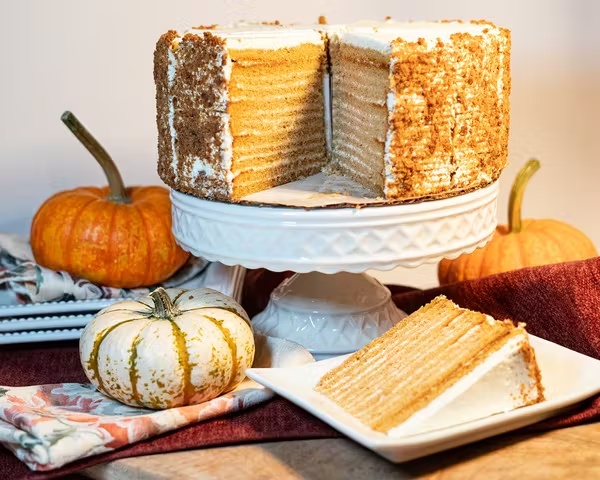 Pumpkin Spice Smith Island Cake