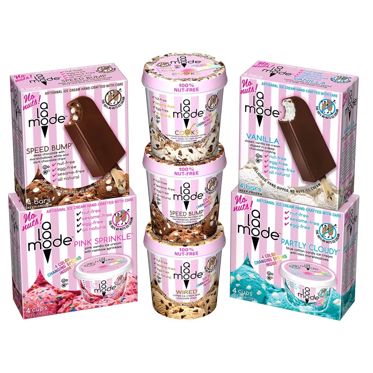 Family Favorites Ice Cream - 3 Pints + 8 Cups + 8 Bars