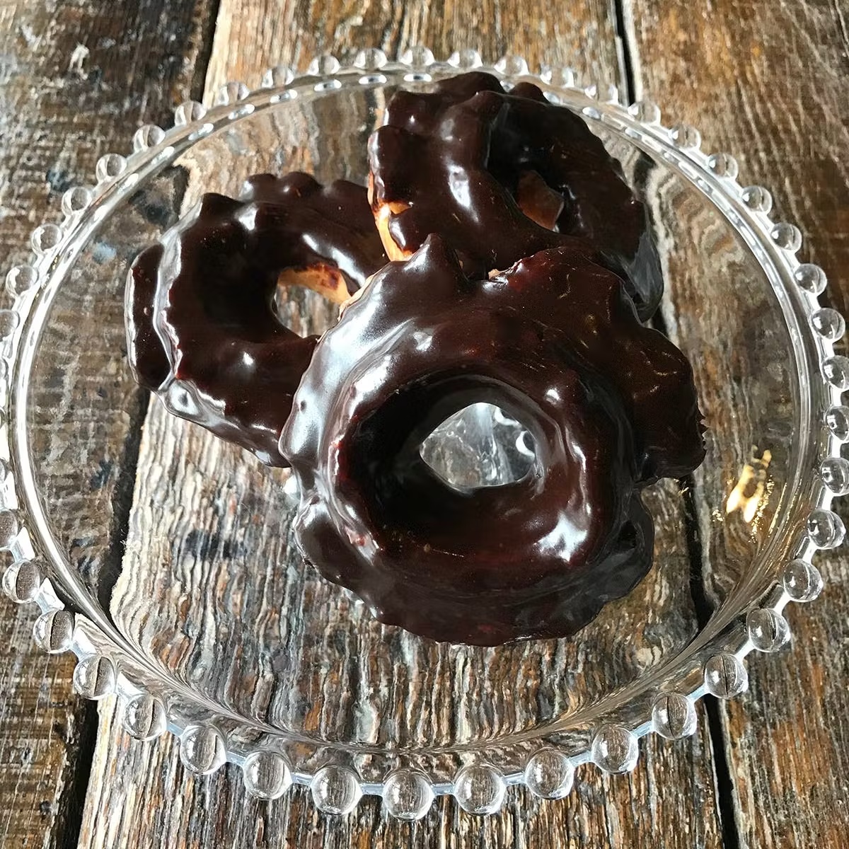 Valrhona Chocolate Iced Old Fashioned Donuts - 12 Pack
