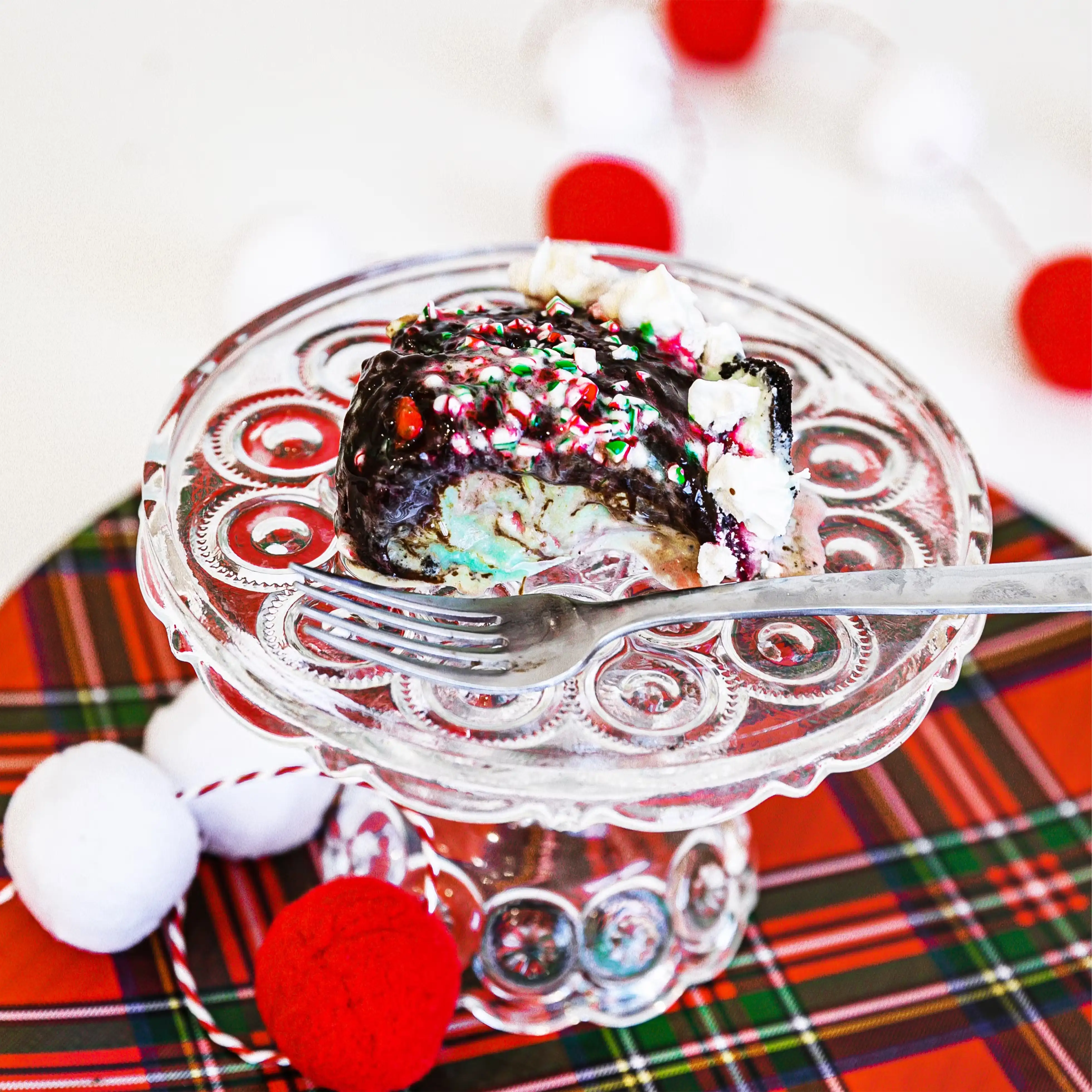 Peppermint Krisp Ice Cream Pie