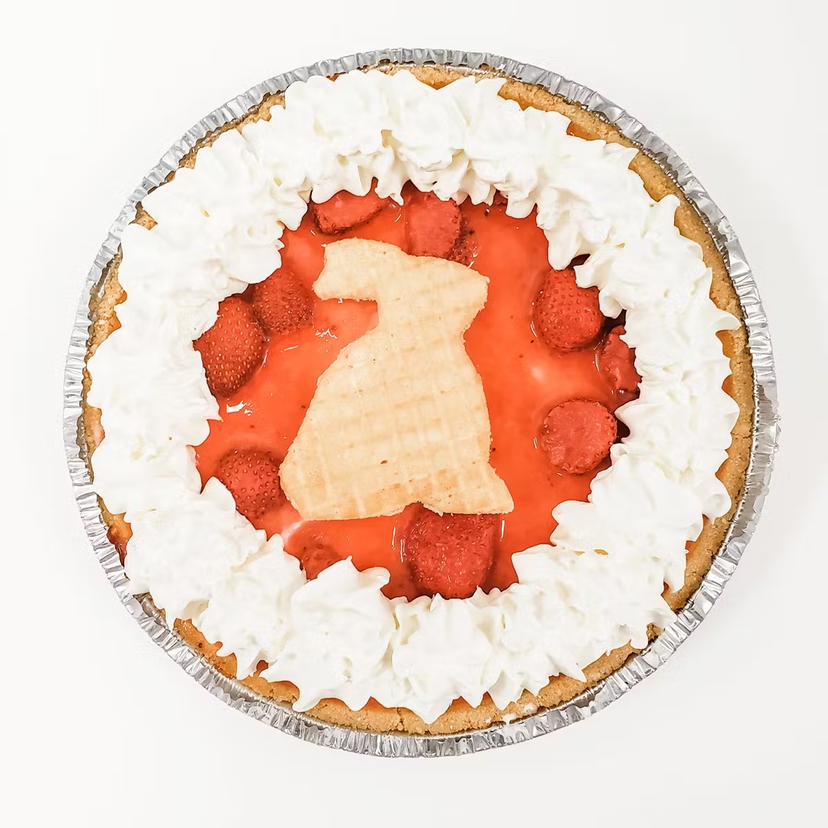 Easter Bunny Strawberry Ice Cream Pie