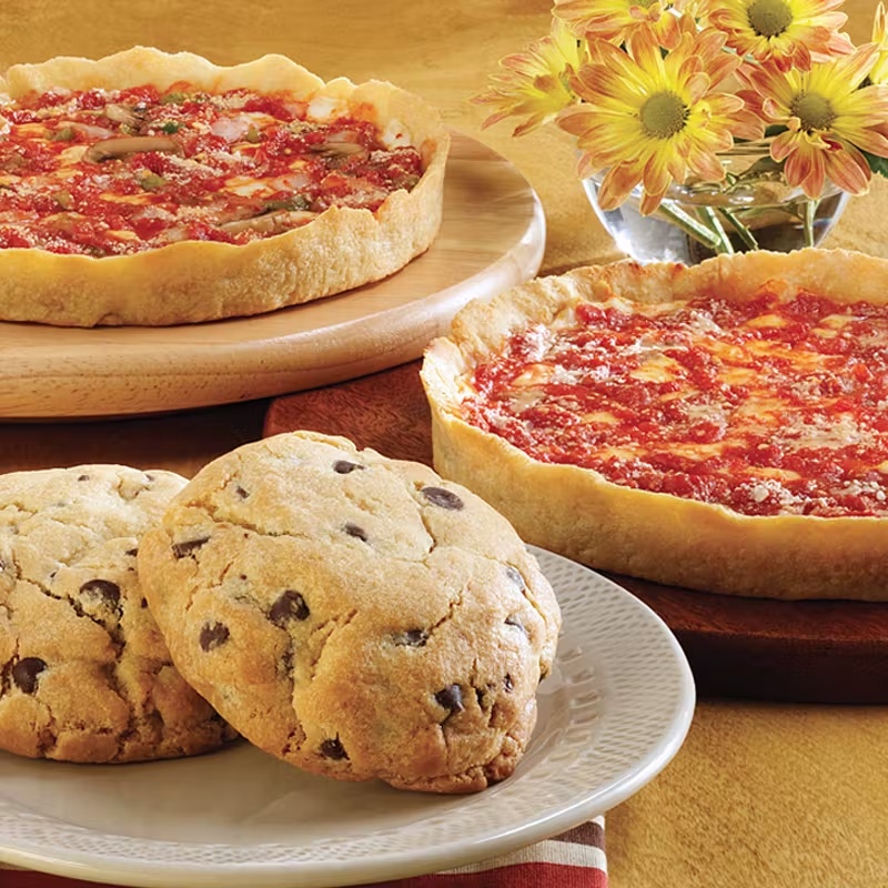2 Lou Malnati's Deep Dish Pizzas + 2 Carol's Cookies