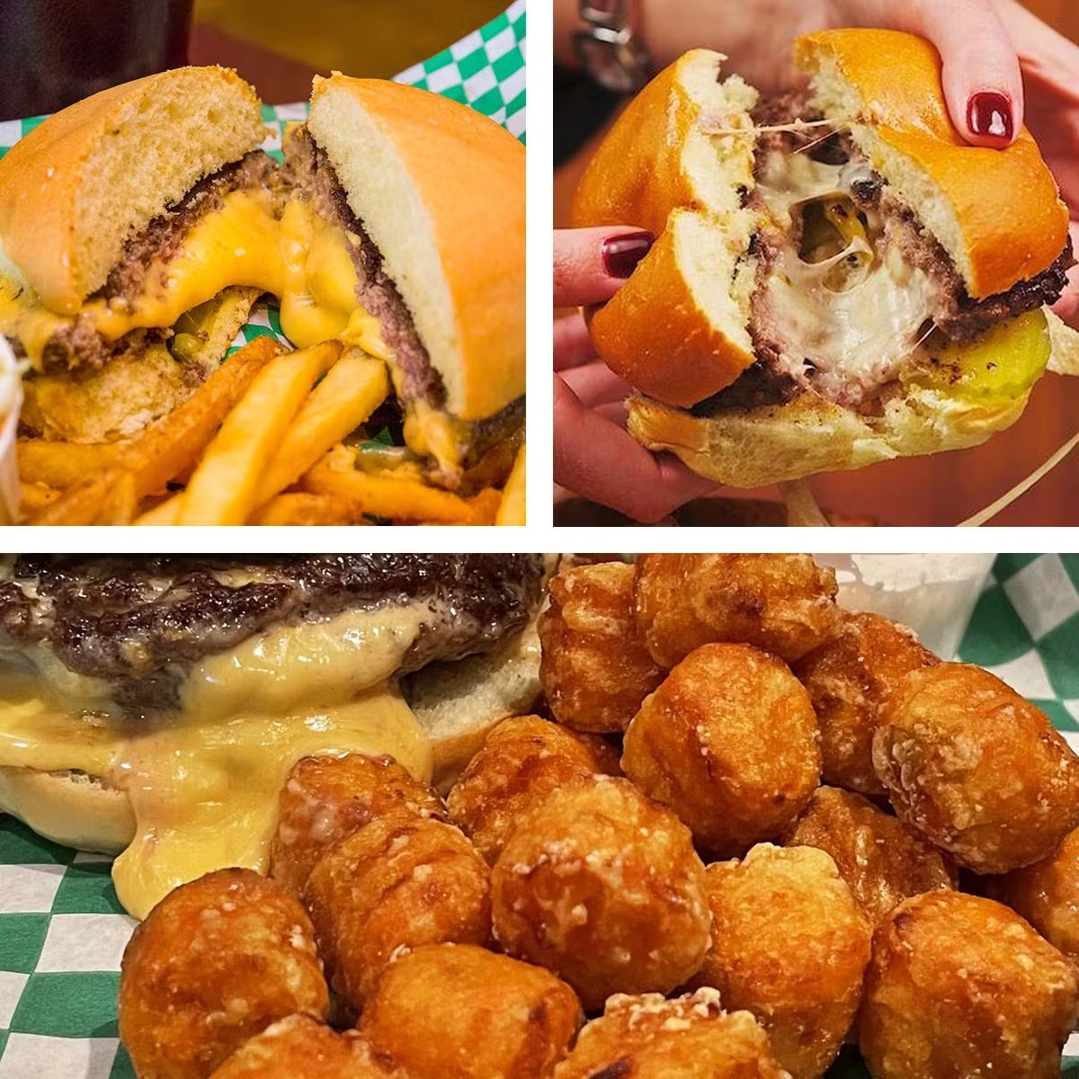 Juicy Lucy Burgers + Sweet Potato Puffs - Choose Your Own 8 Pack
