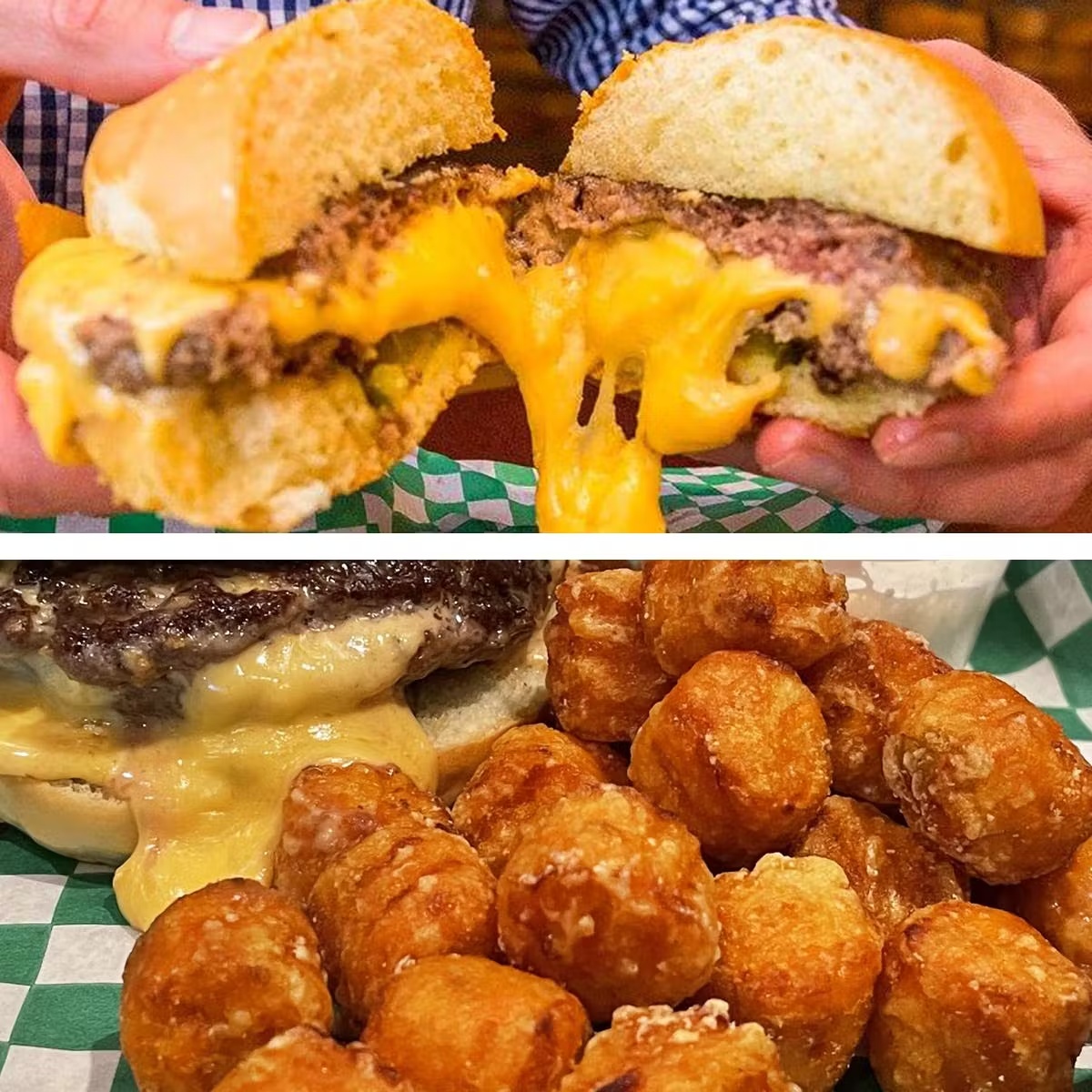 Classic Juicy Lucy Burgers + Sweet Potato Puffs - 4 Pack