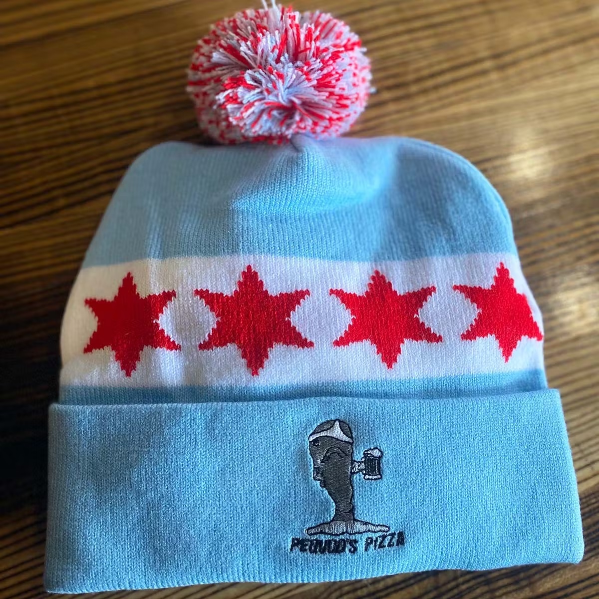 Pequod's Chicago Flag Pom Pom Hat