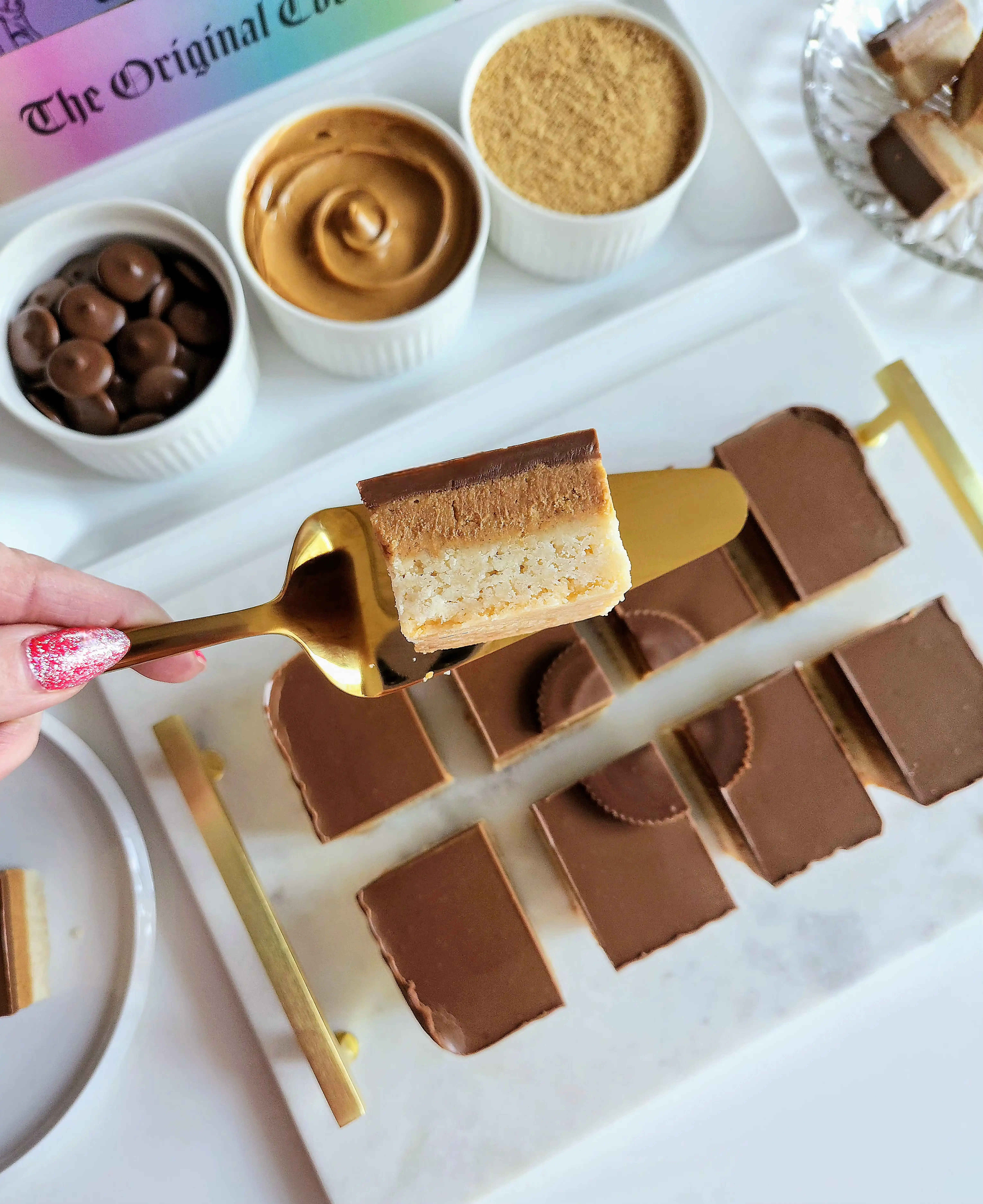 Peanut Butter Cup Shortbread Tray